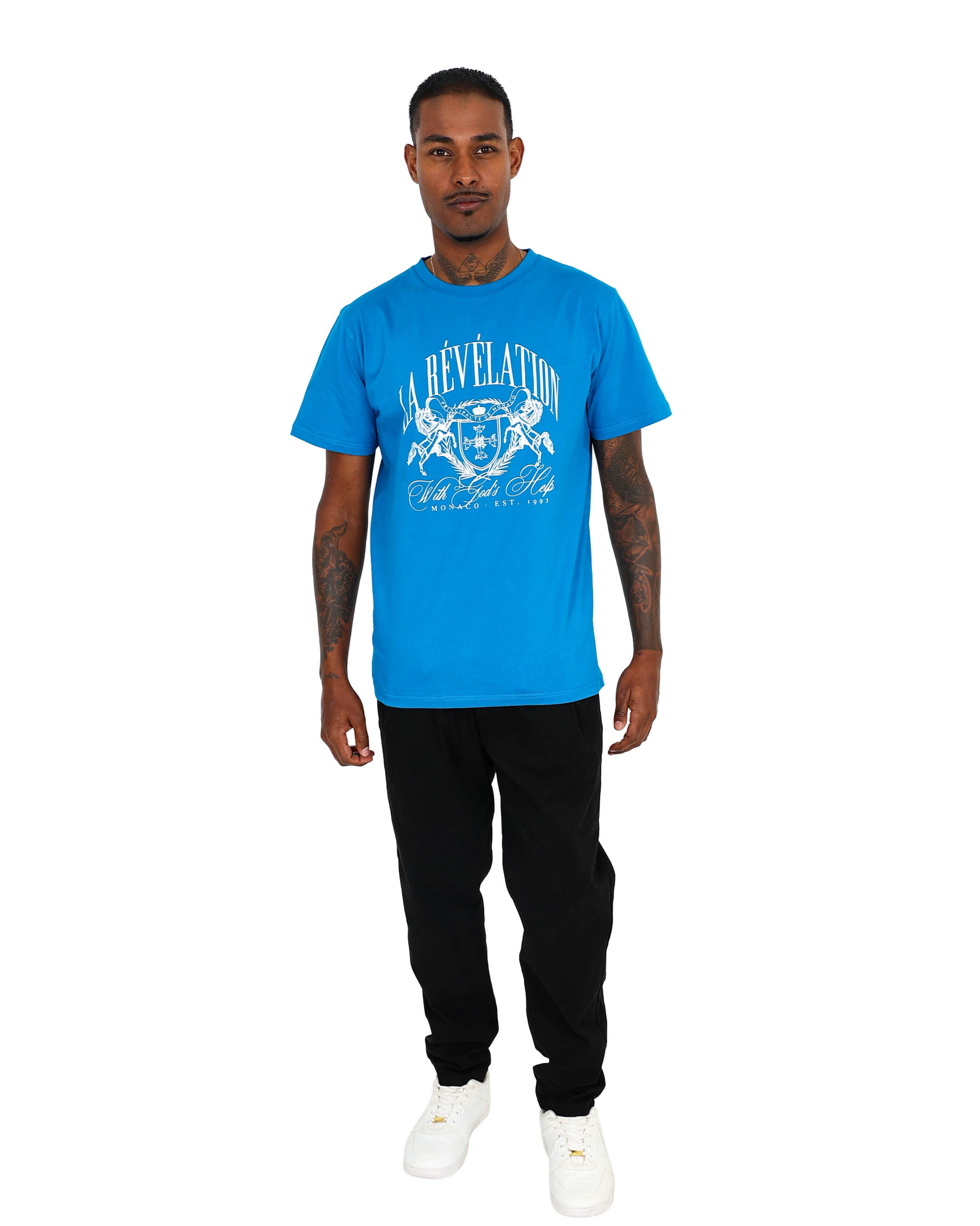 Short Sleeve Turquoise La Révélation Graphic T-Shirt