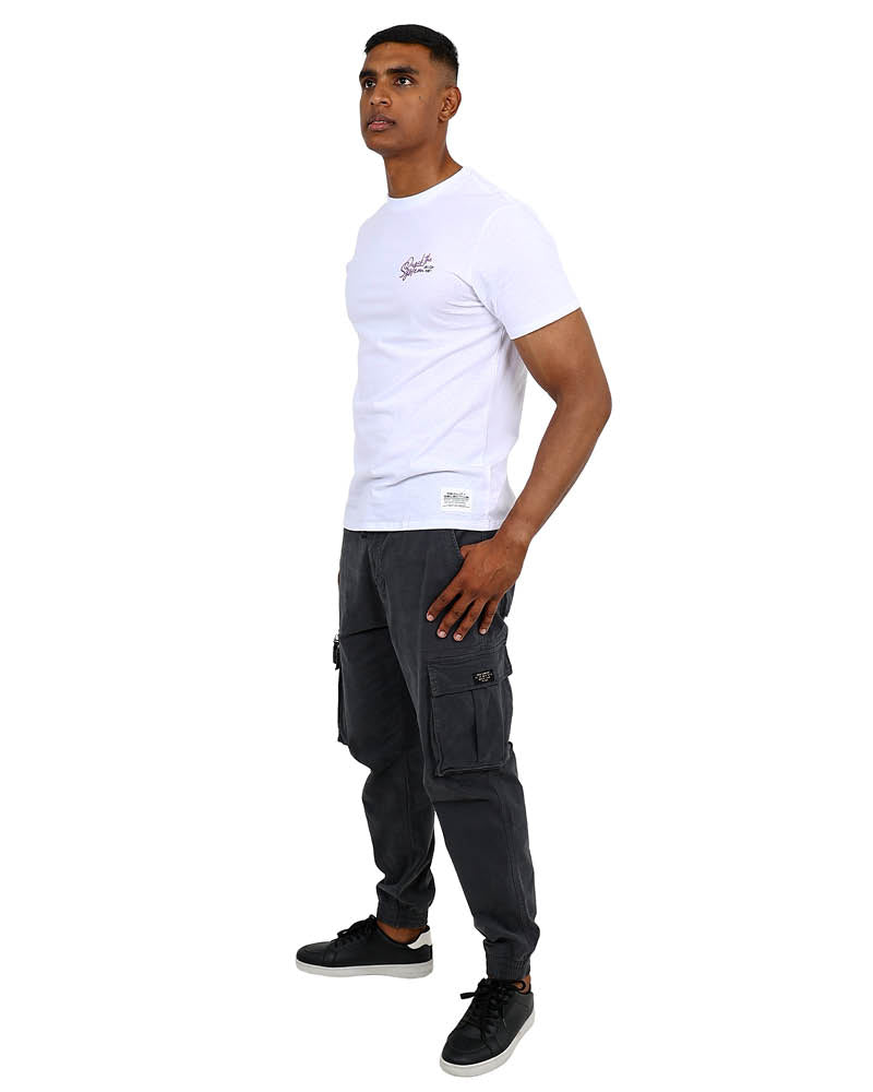 Short Sleeve White Quack Graphic T-Shirt