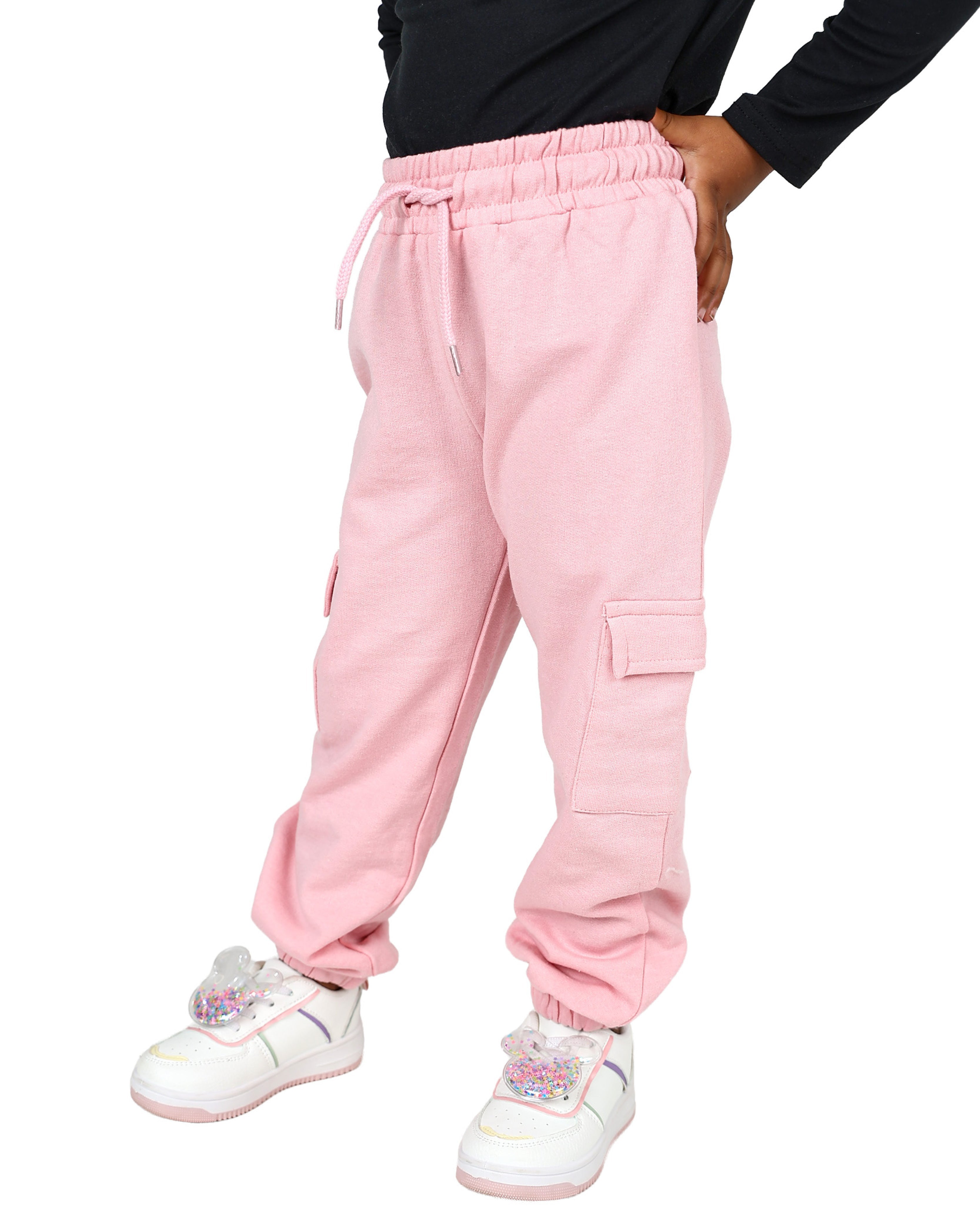 Pink Cargo Track Pants