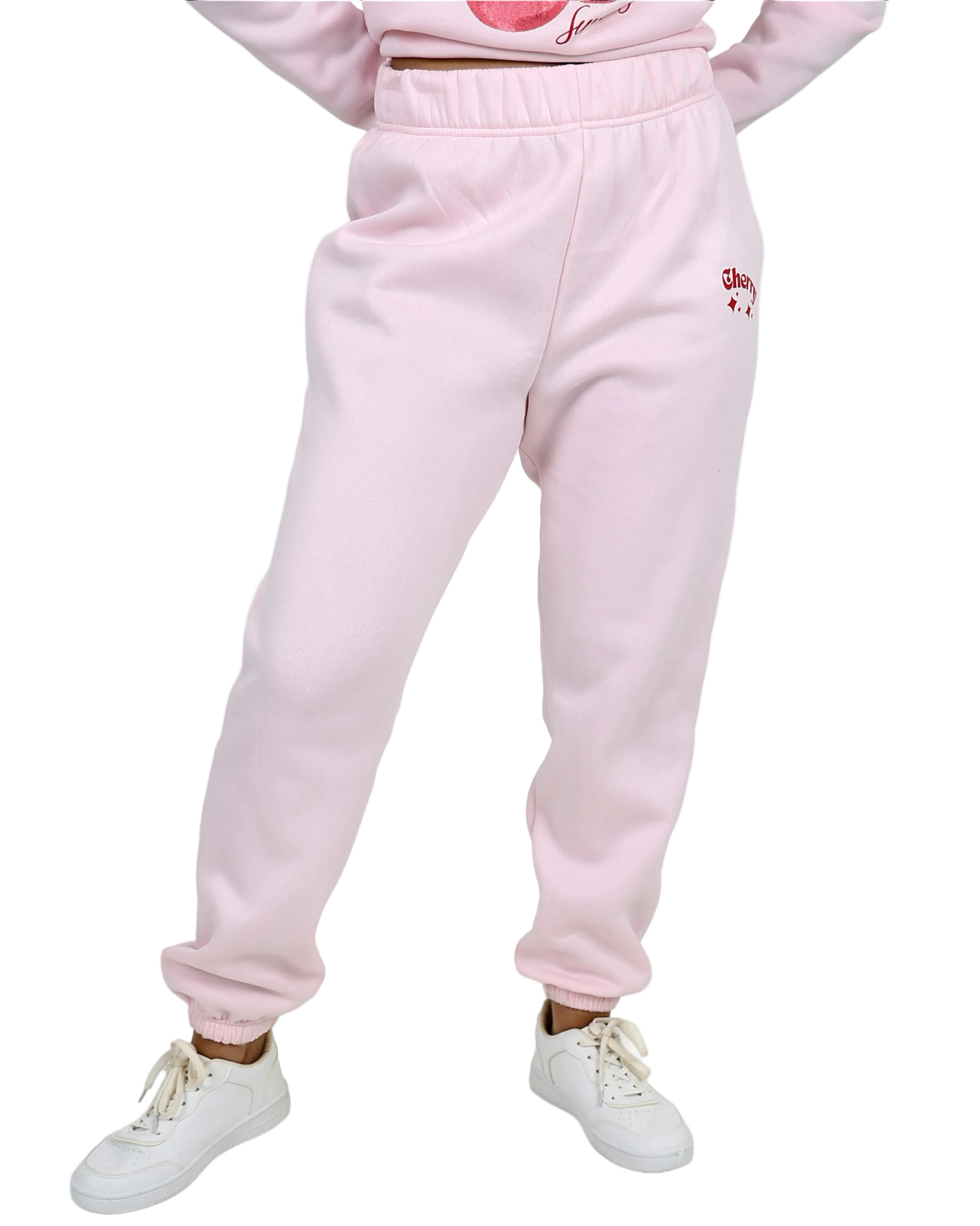 Cherry Pink Fleece Jogger