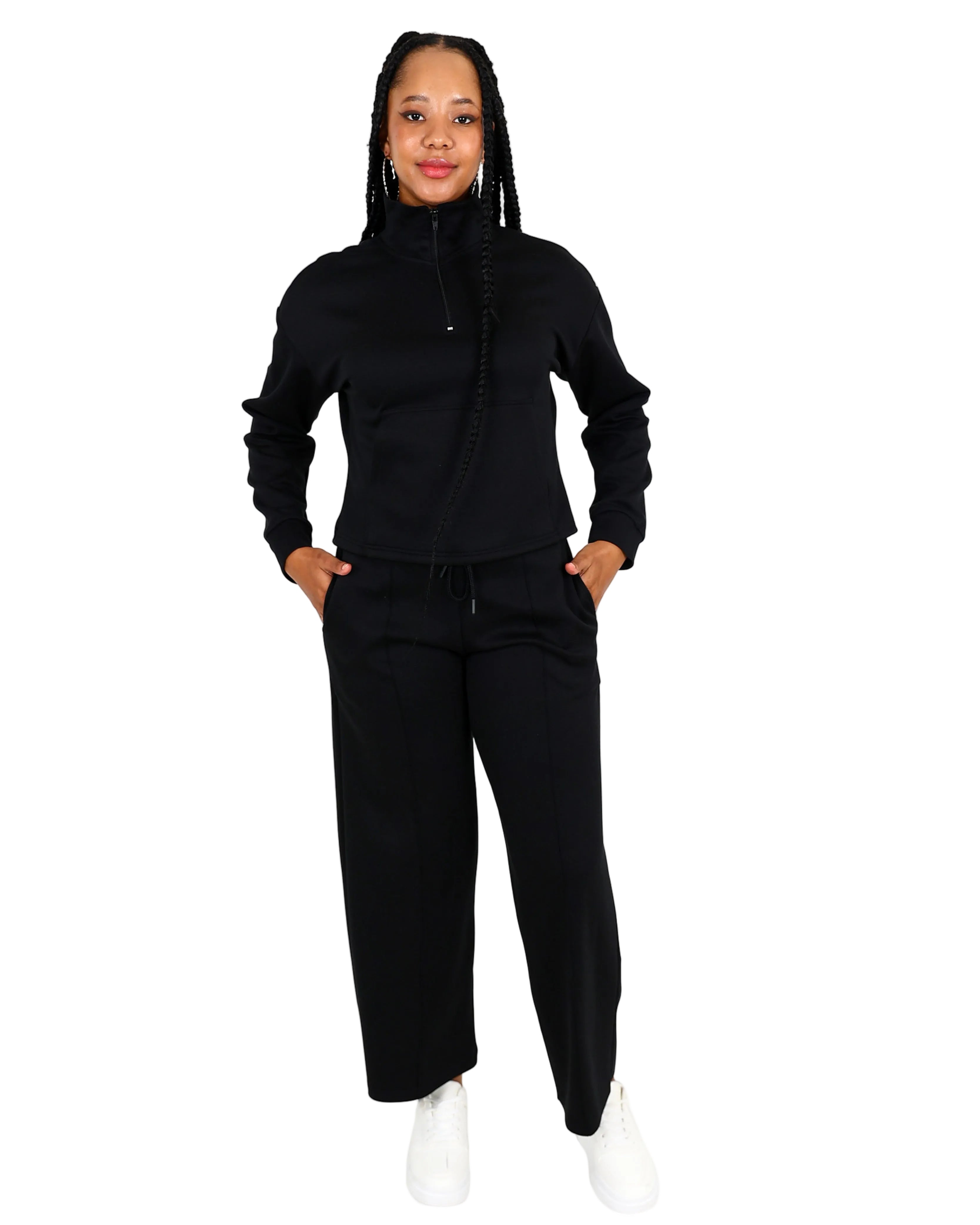 Black Wide Leg Soft Touch Active Bottoms