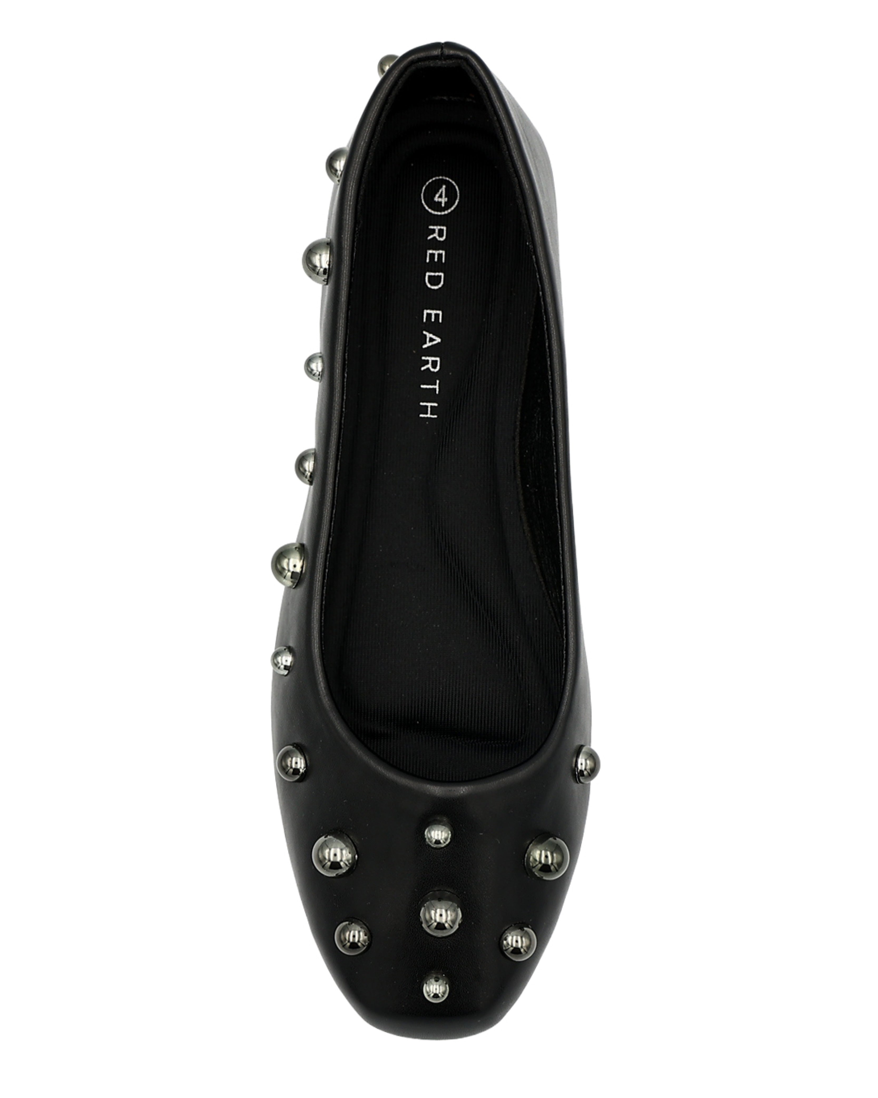 Black Dome Embellished Pump