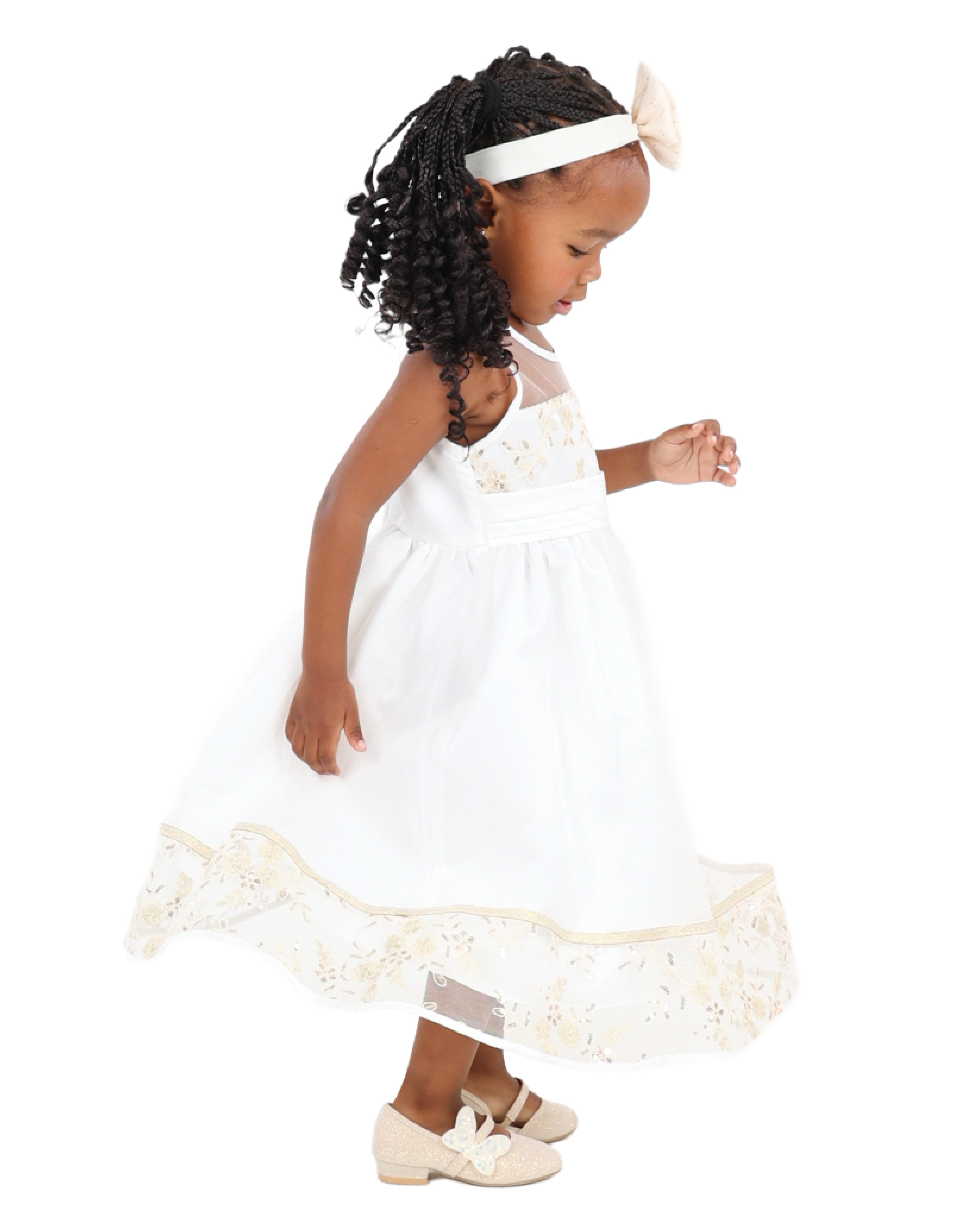 Lace Detail Sleeveless Party Dress