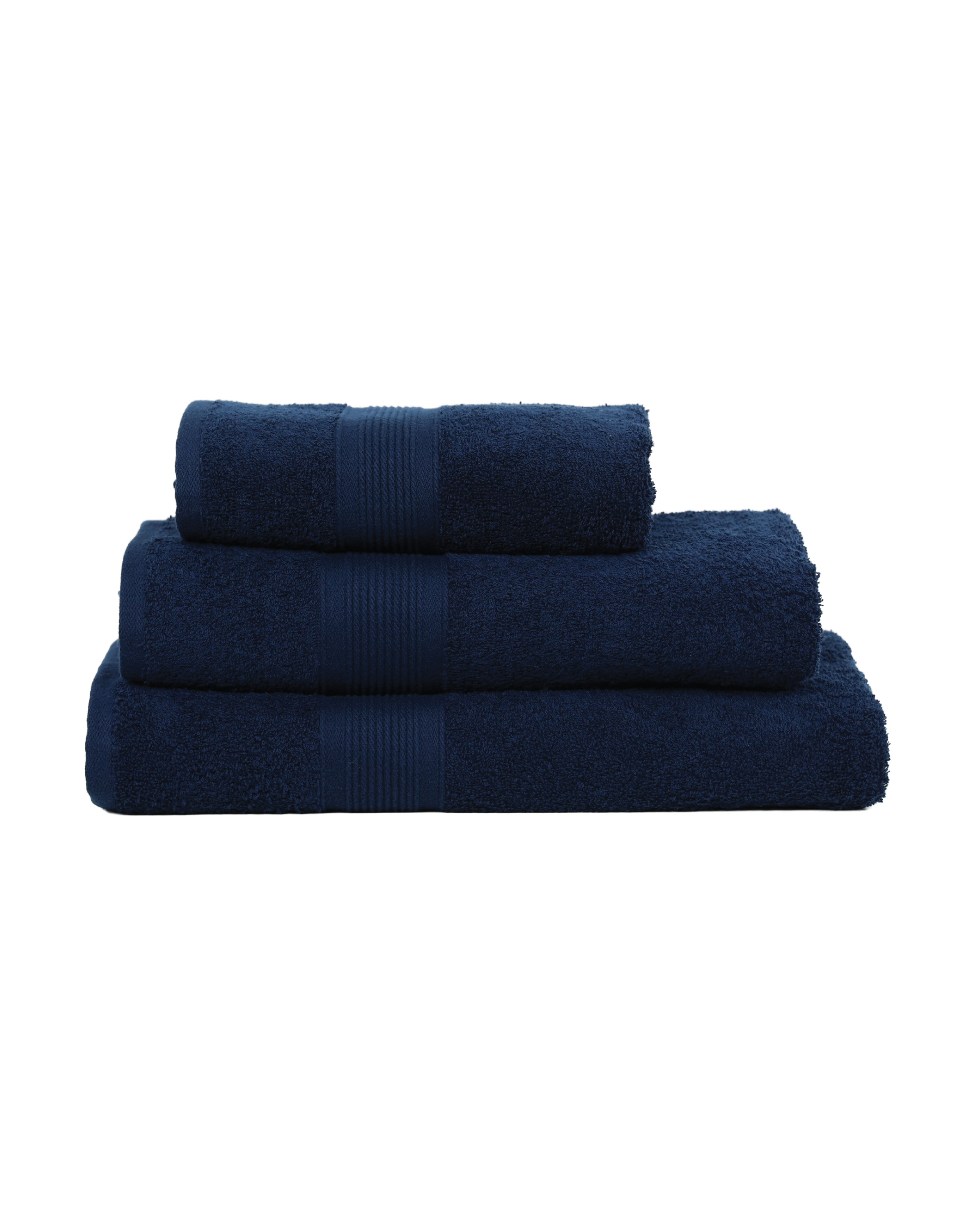 Navy Amari Cotton Guest Towel