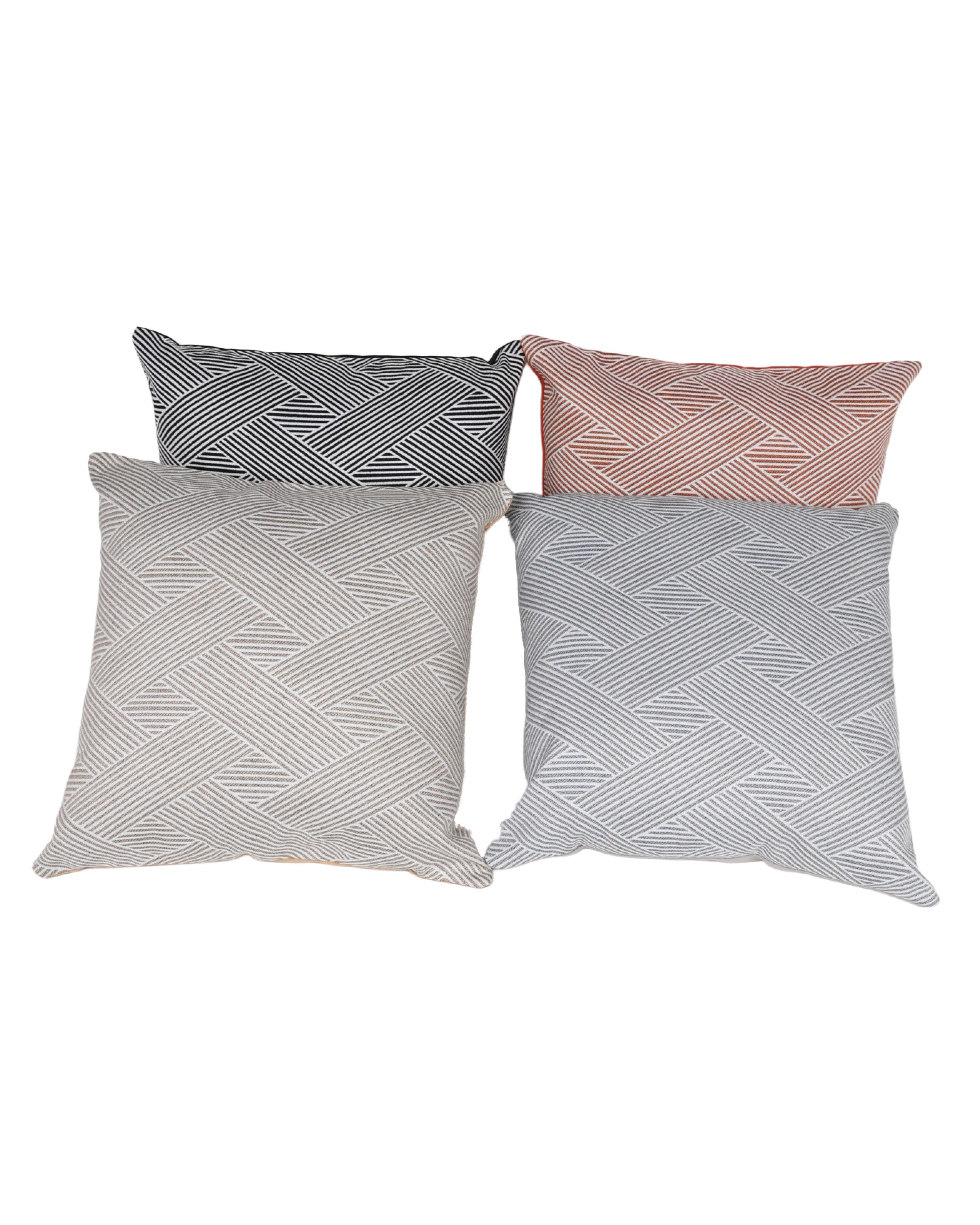 Natural Mantra Patterned Striped Cushion