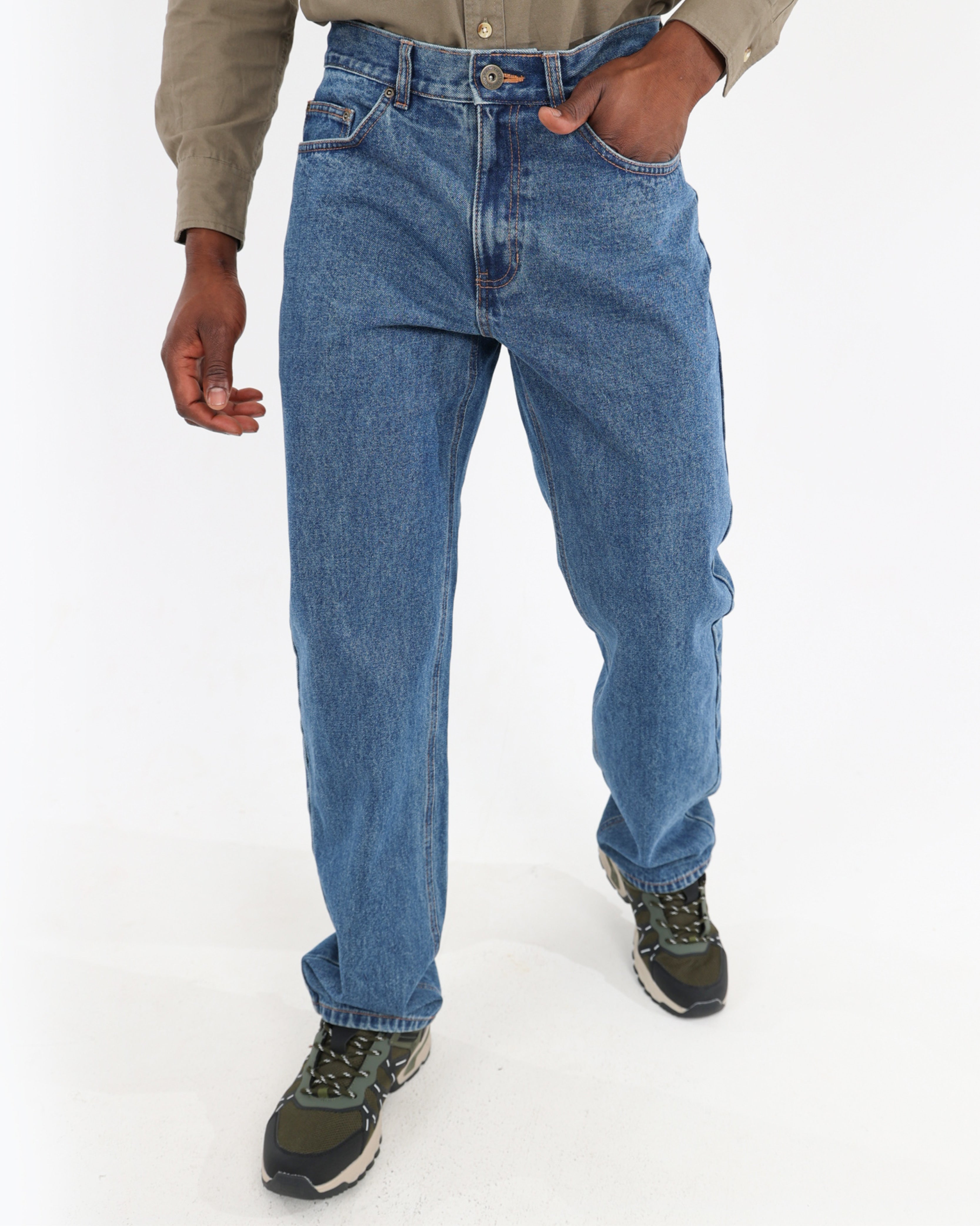 Okavango Regular Fit Stonewash Denim Jeans