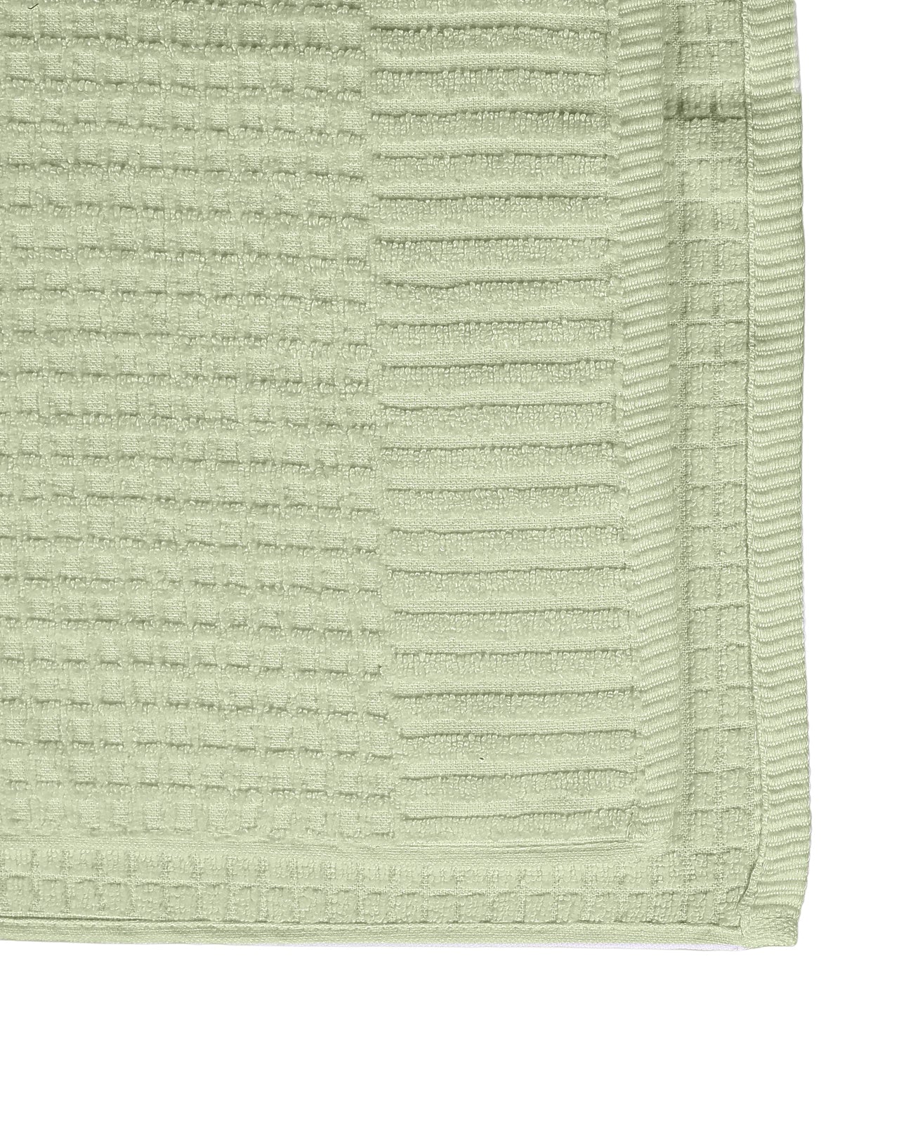 Sage Waffle Cotton Guest Towel