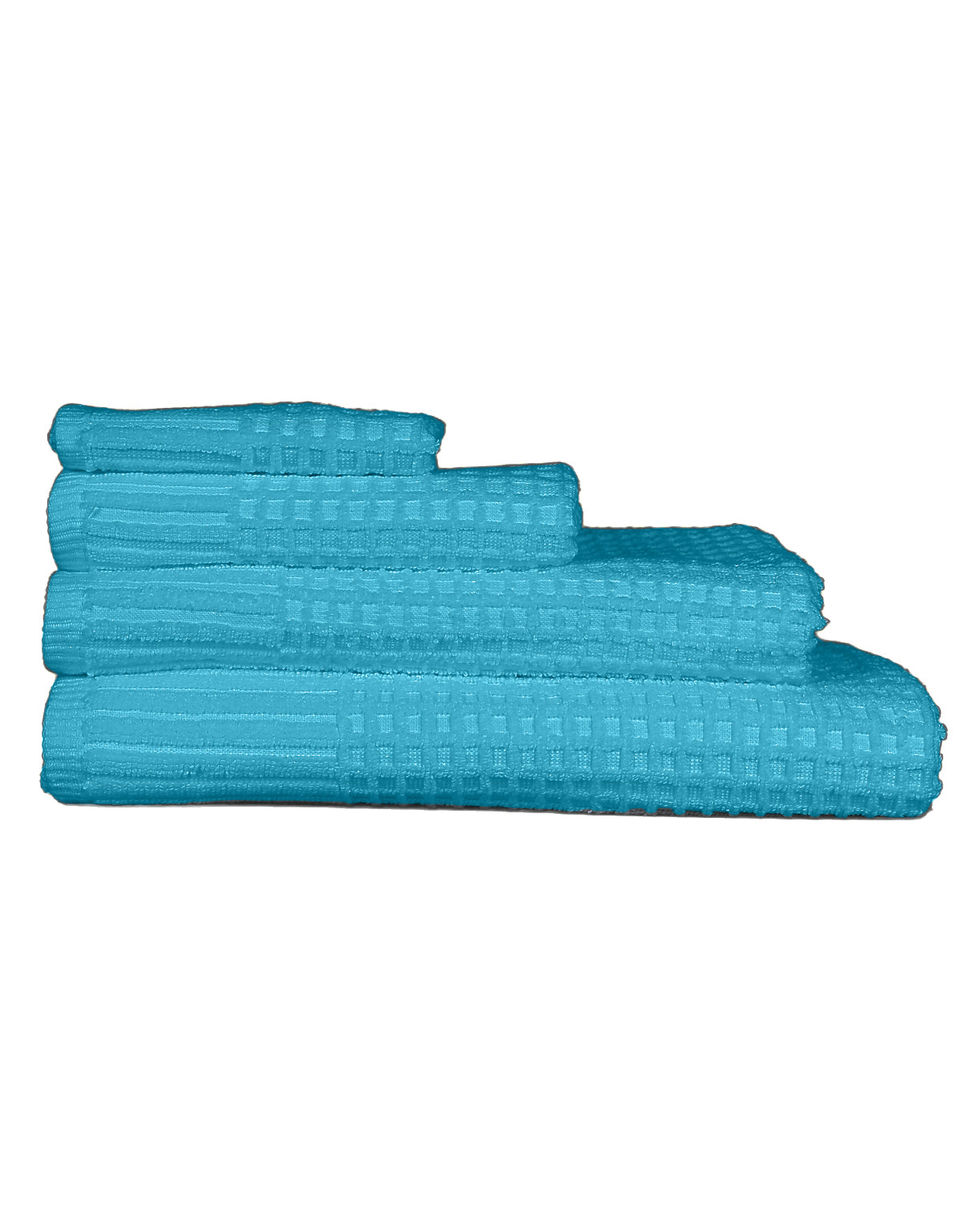 Teal Waffle Cotton Face Cloth