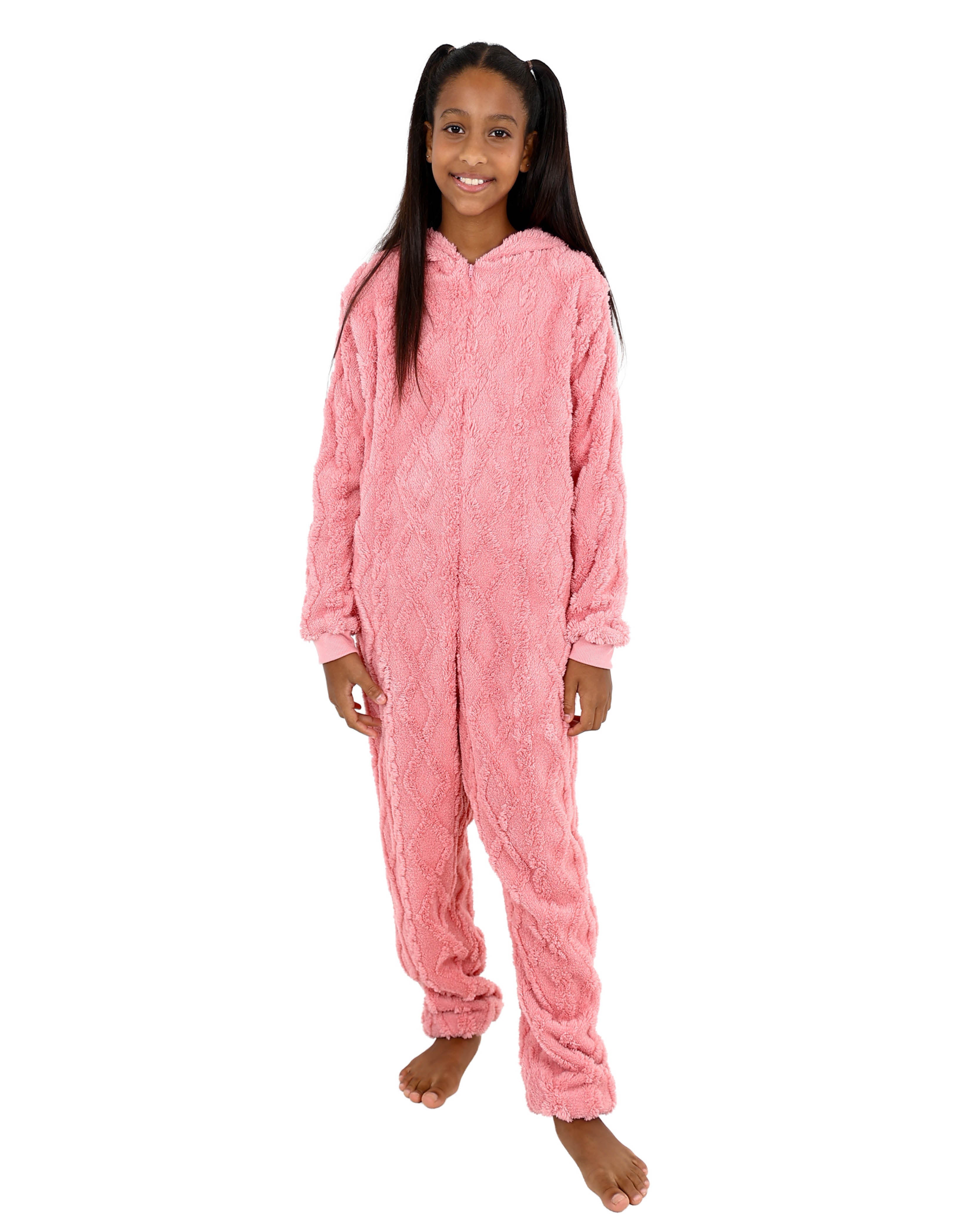 Pink Pattern Hooded Onesie