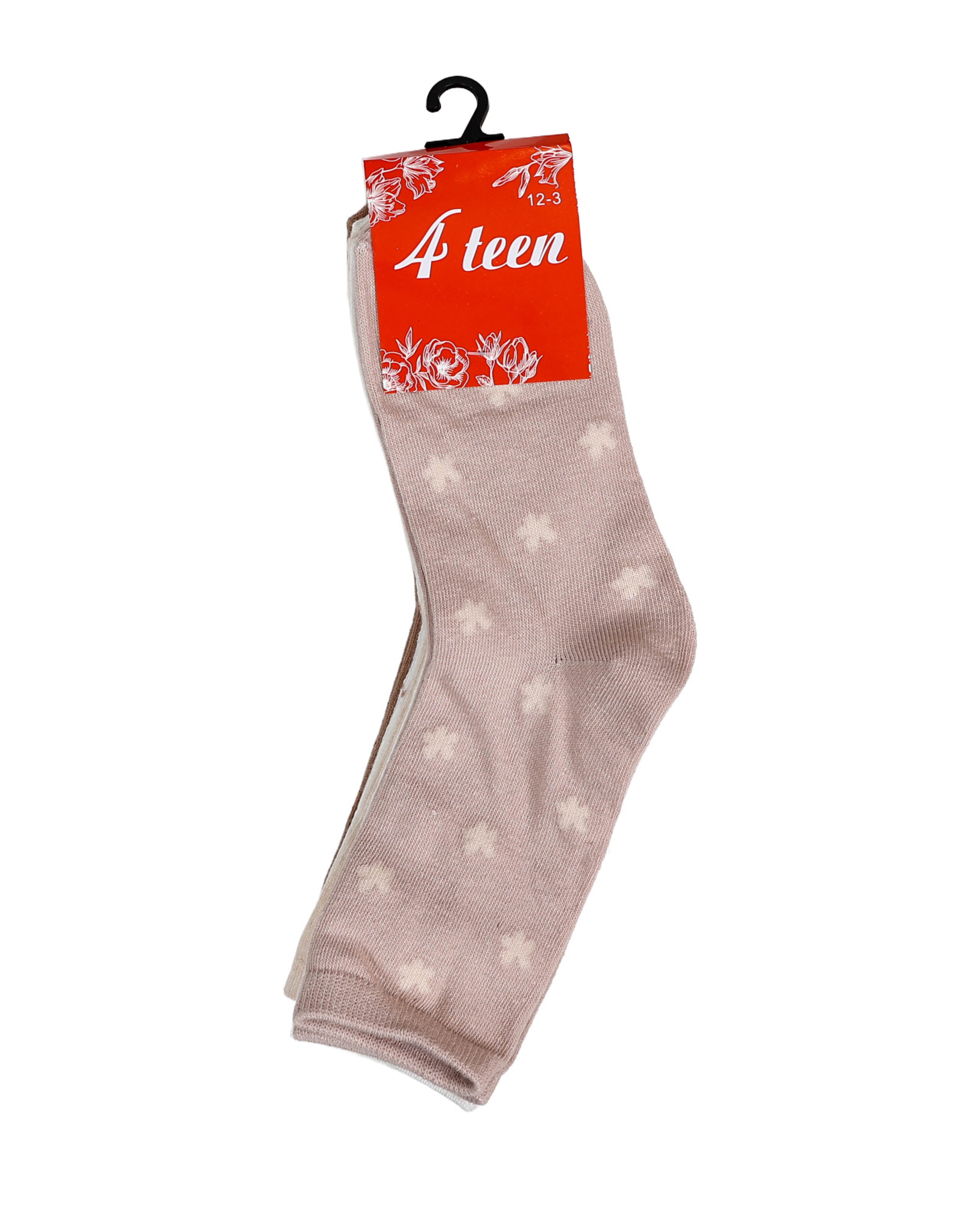 5 Pack Floral Polka Dot Socks