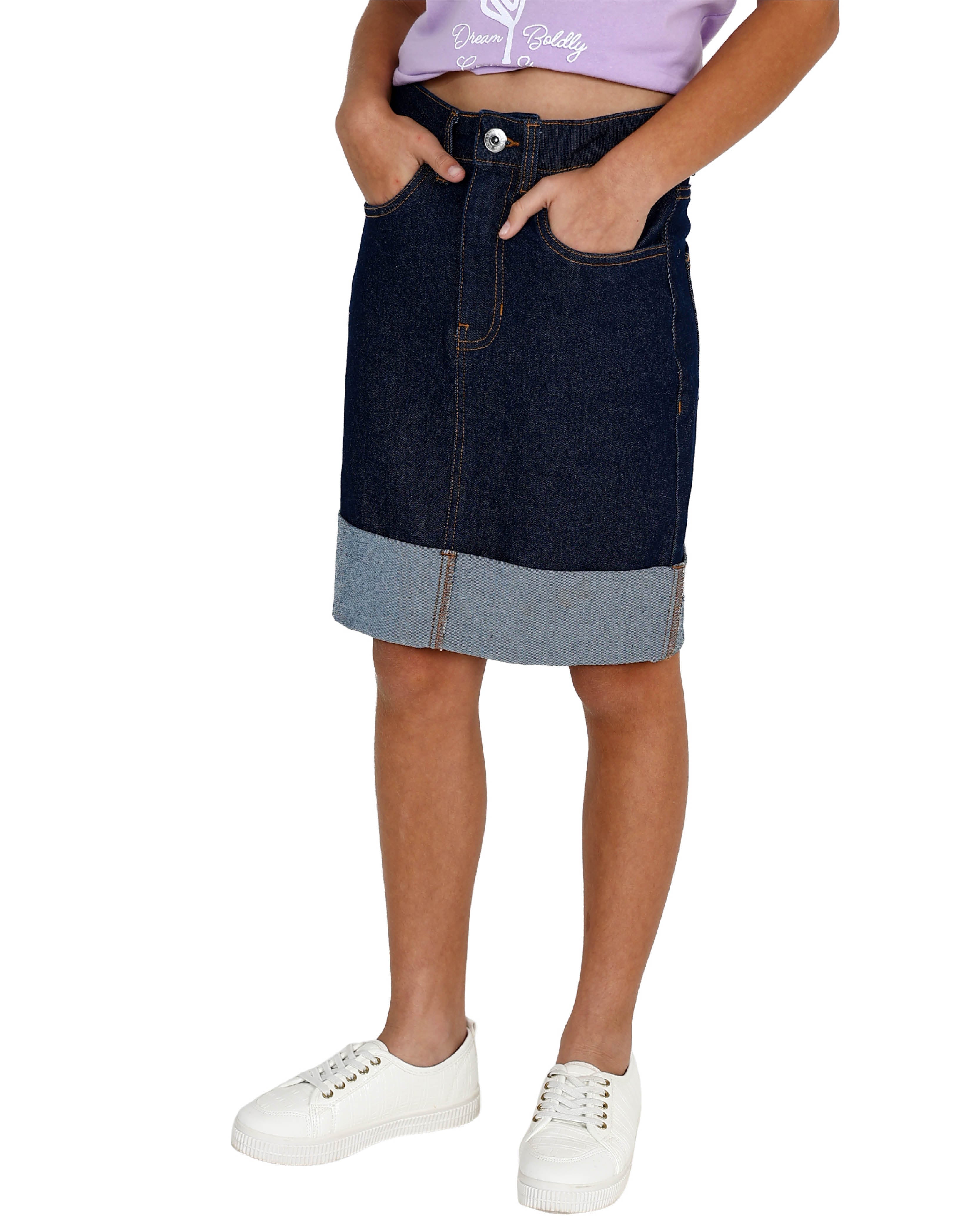 Dark Indigo Denim Skirt