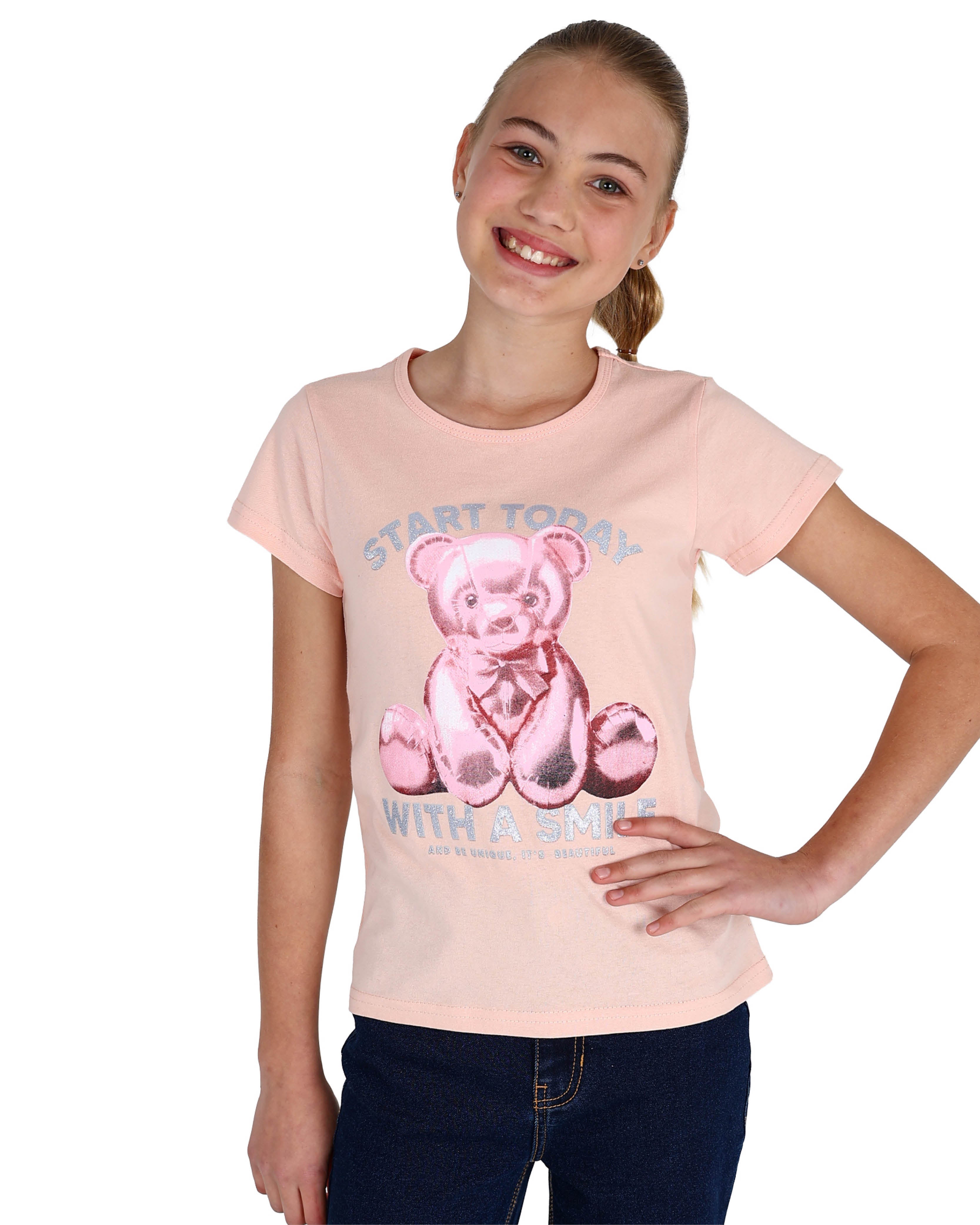 Teddy Bear Graphic Print T-Shirt