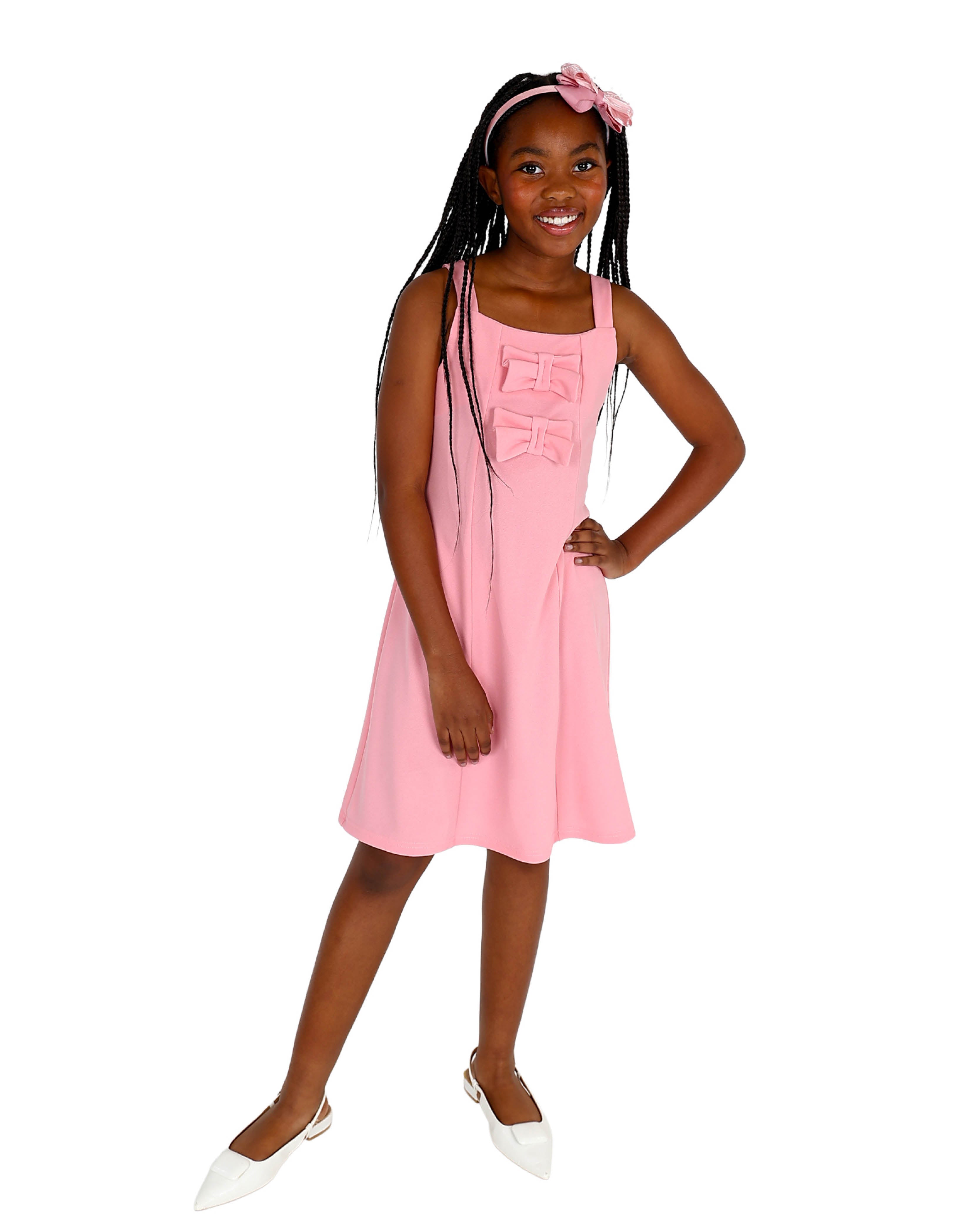 Bow Detail Sleeveless Party Dress