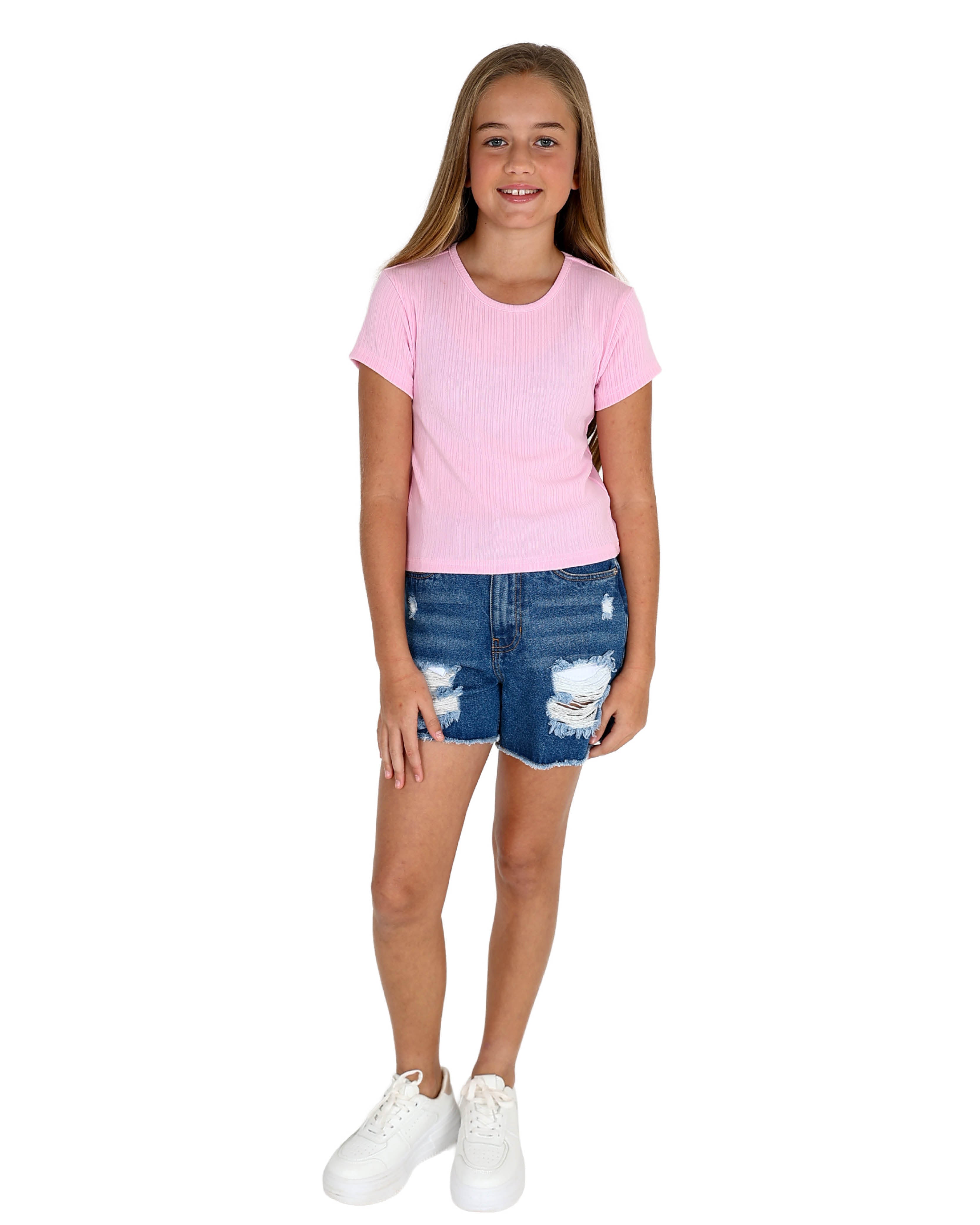 Short Sleeve Ribbed T-Shirt