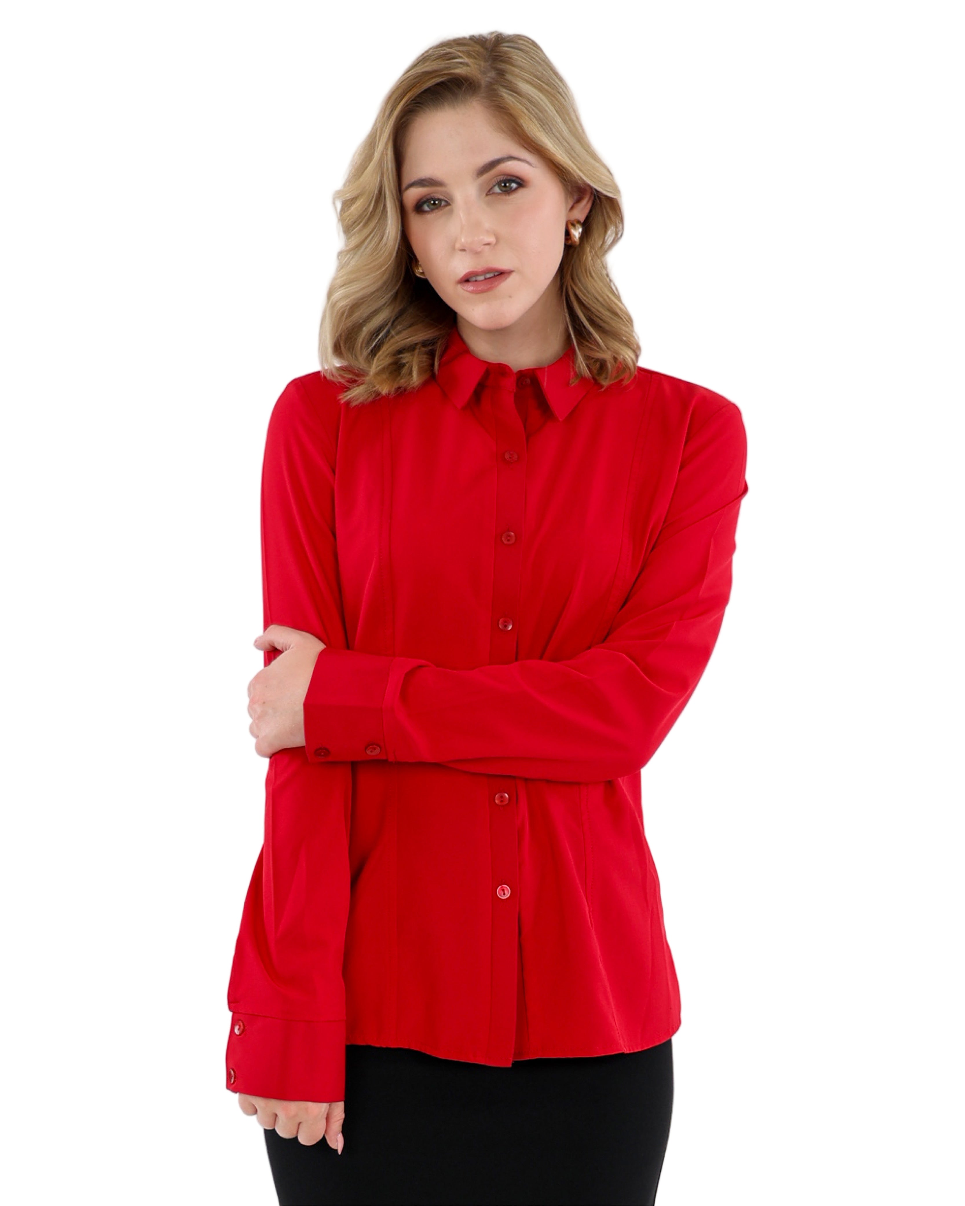 Red Long Sleeve Soft-Touch Shirt