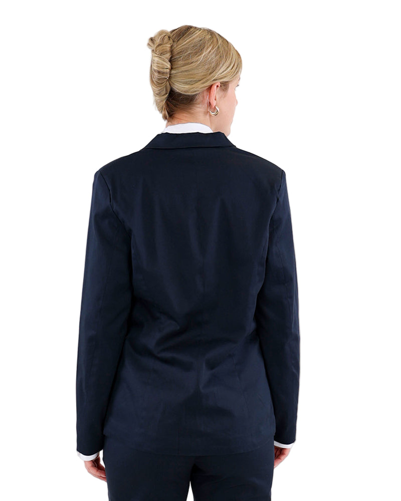 Navy Sateen Blazer