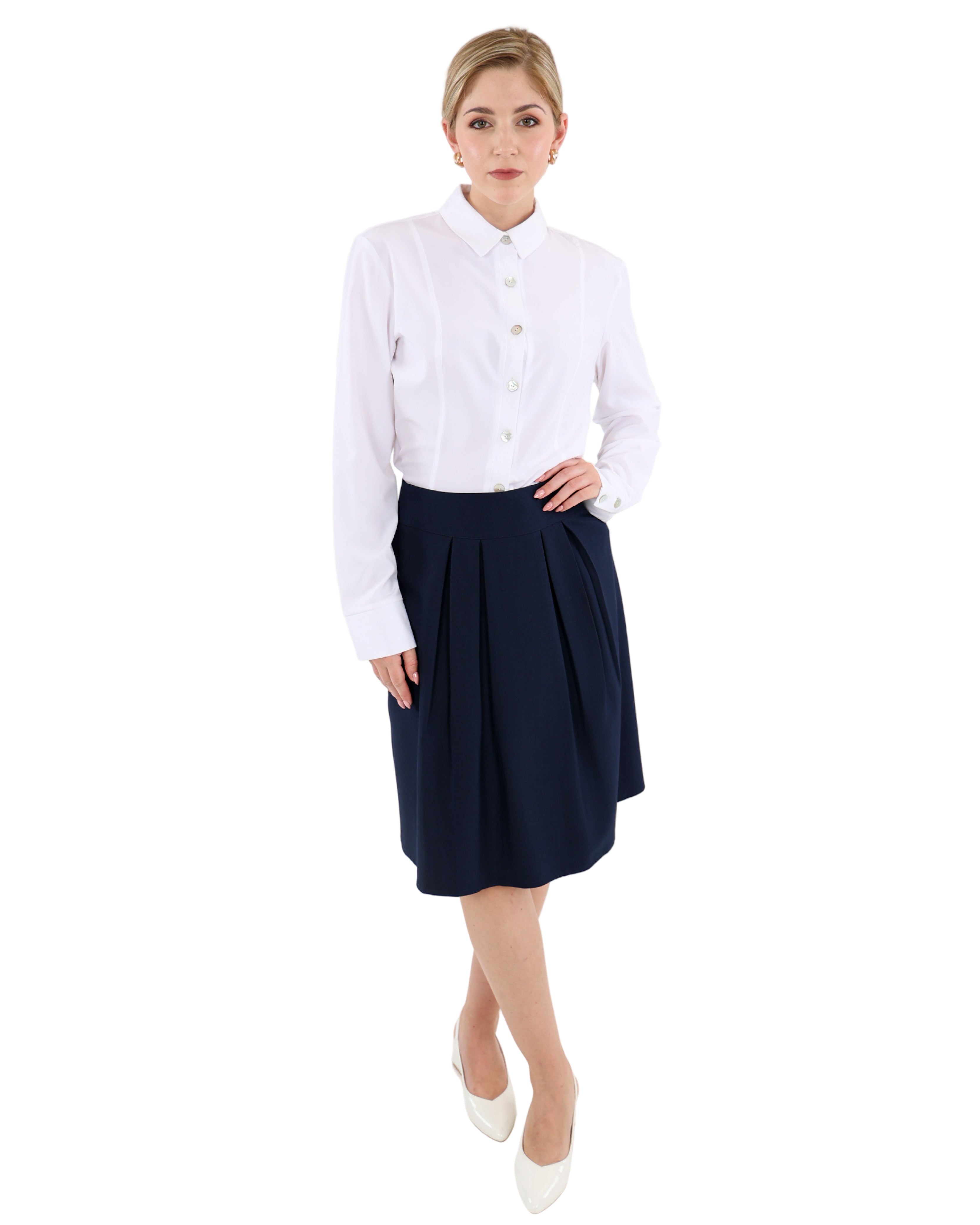 White Long Sleeve Soft-Touch Shirt