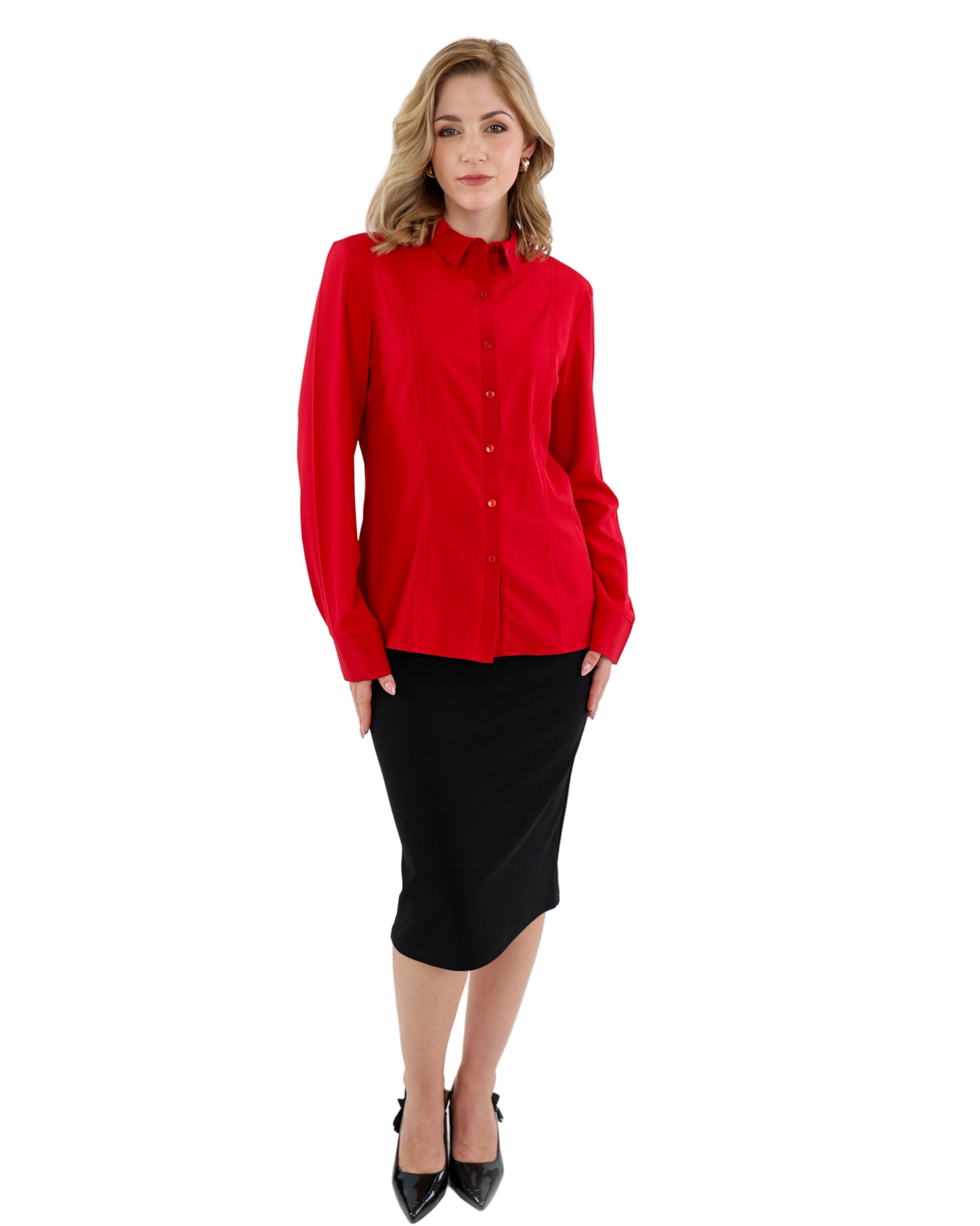 Red Long Sleeve Soft-Touch Shirt