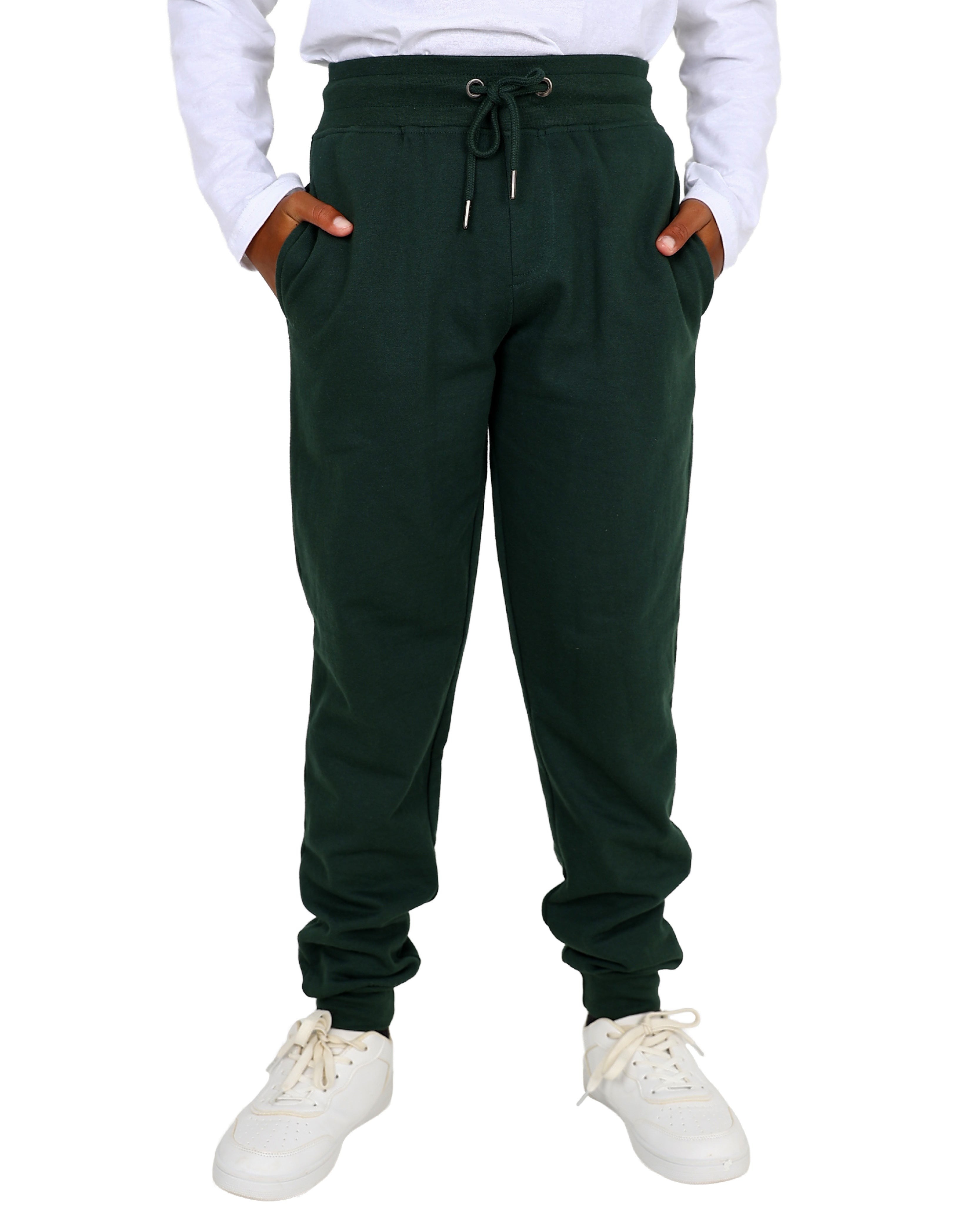 Green Brushed Fleece Active Joggers