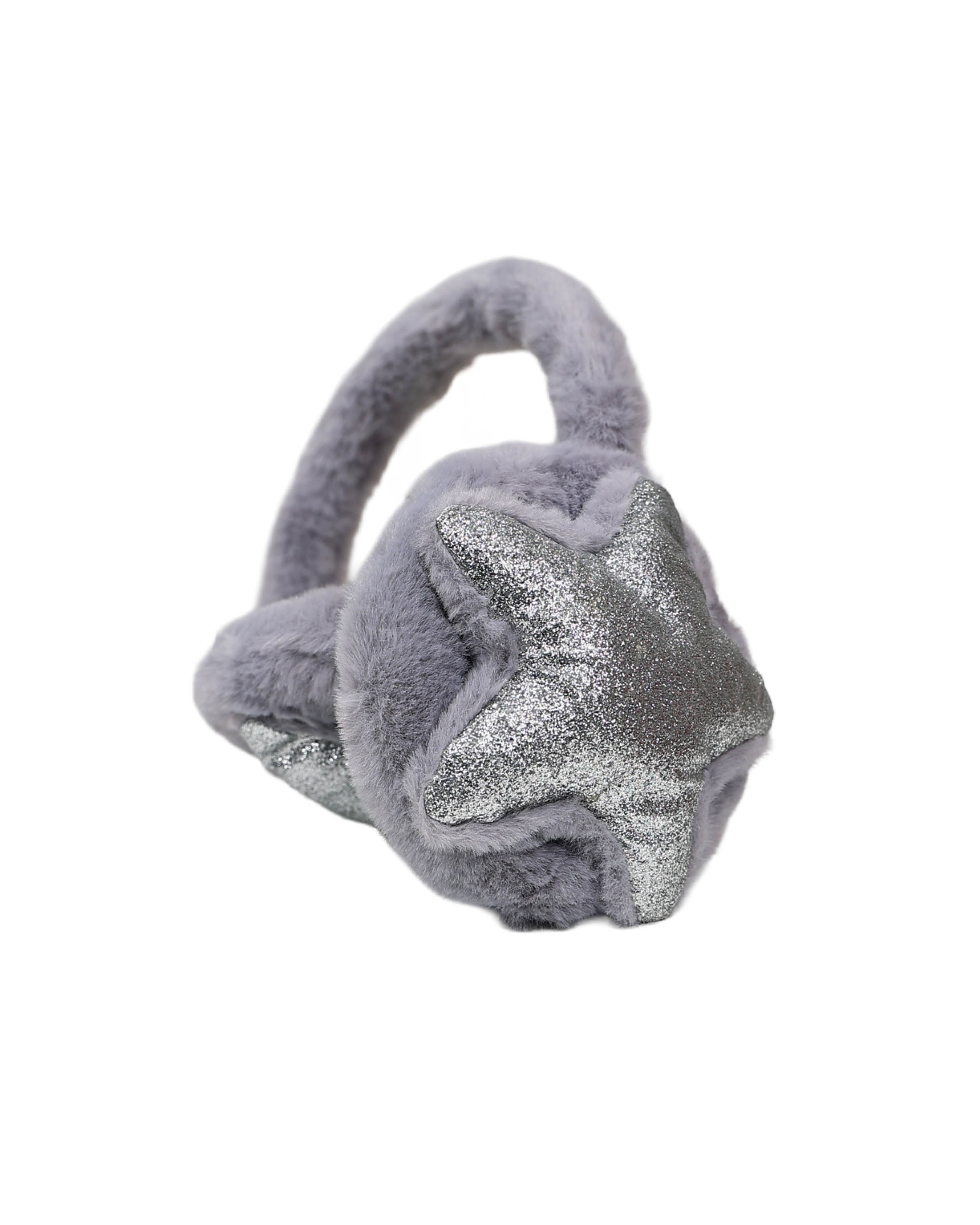 Silver Star Plush Earmuff