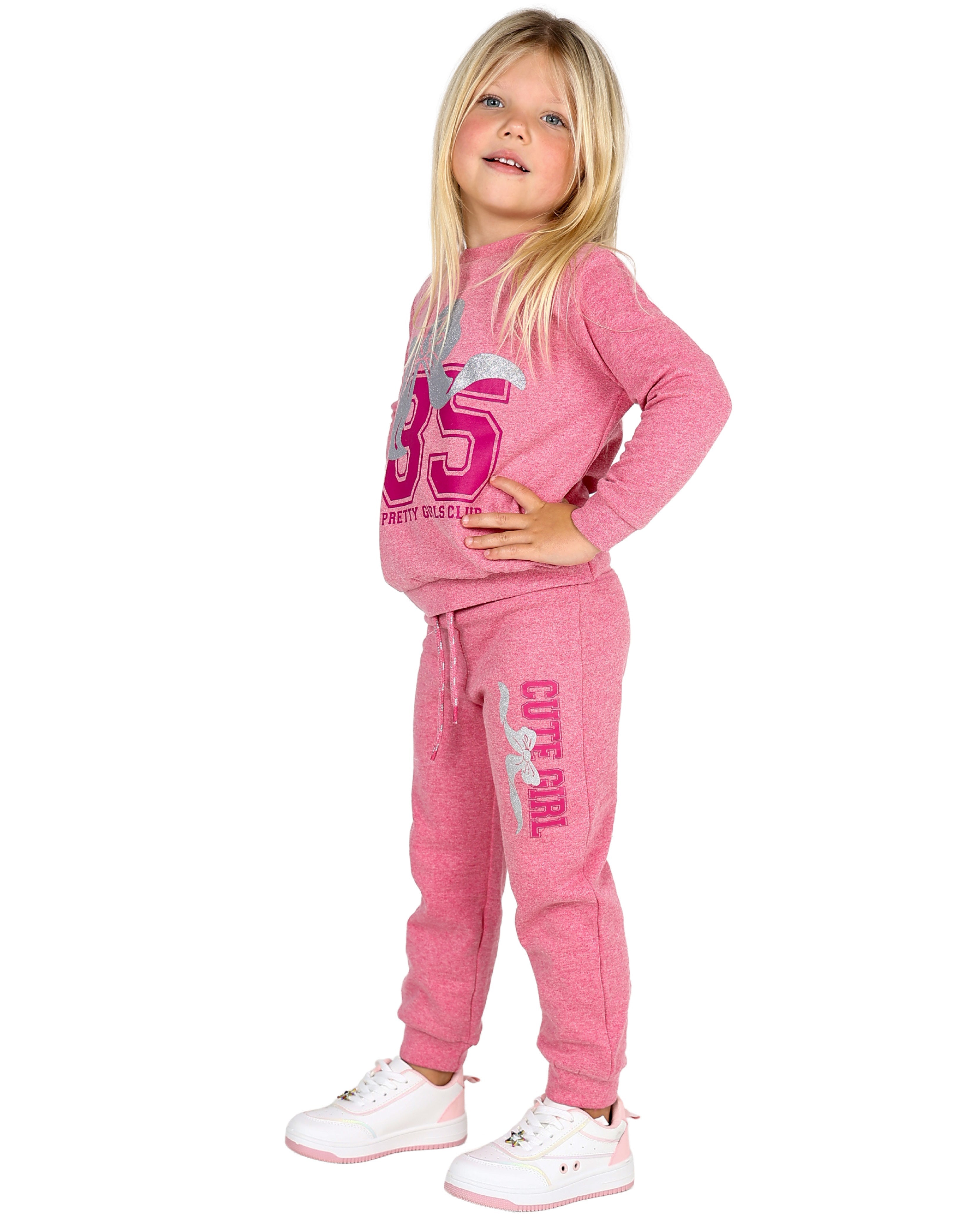 2 Pack Cute Girl Graphic Print Active Pants