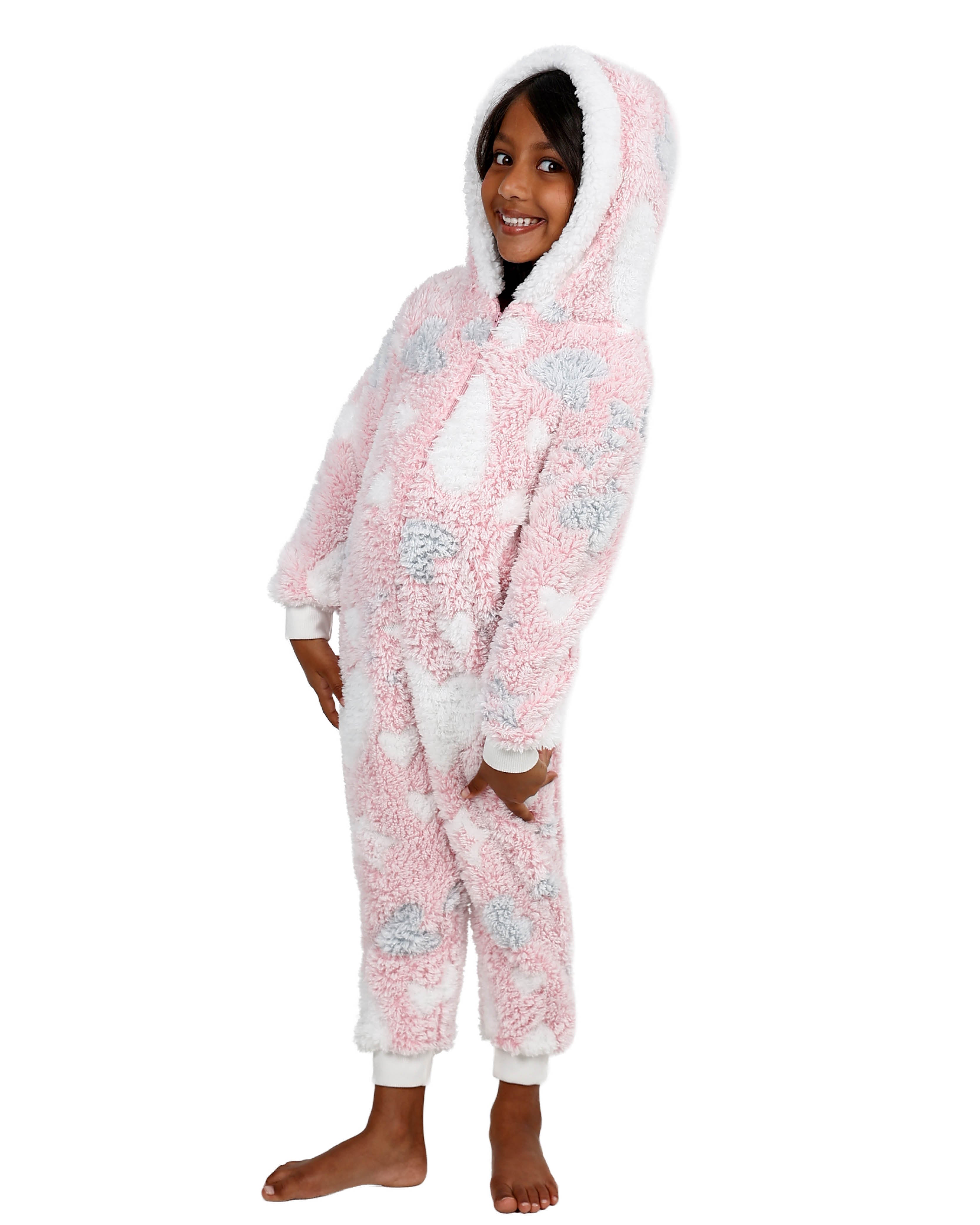 Heart Plush Hooded Onesie