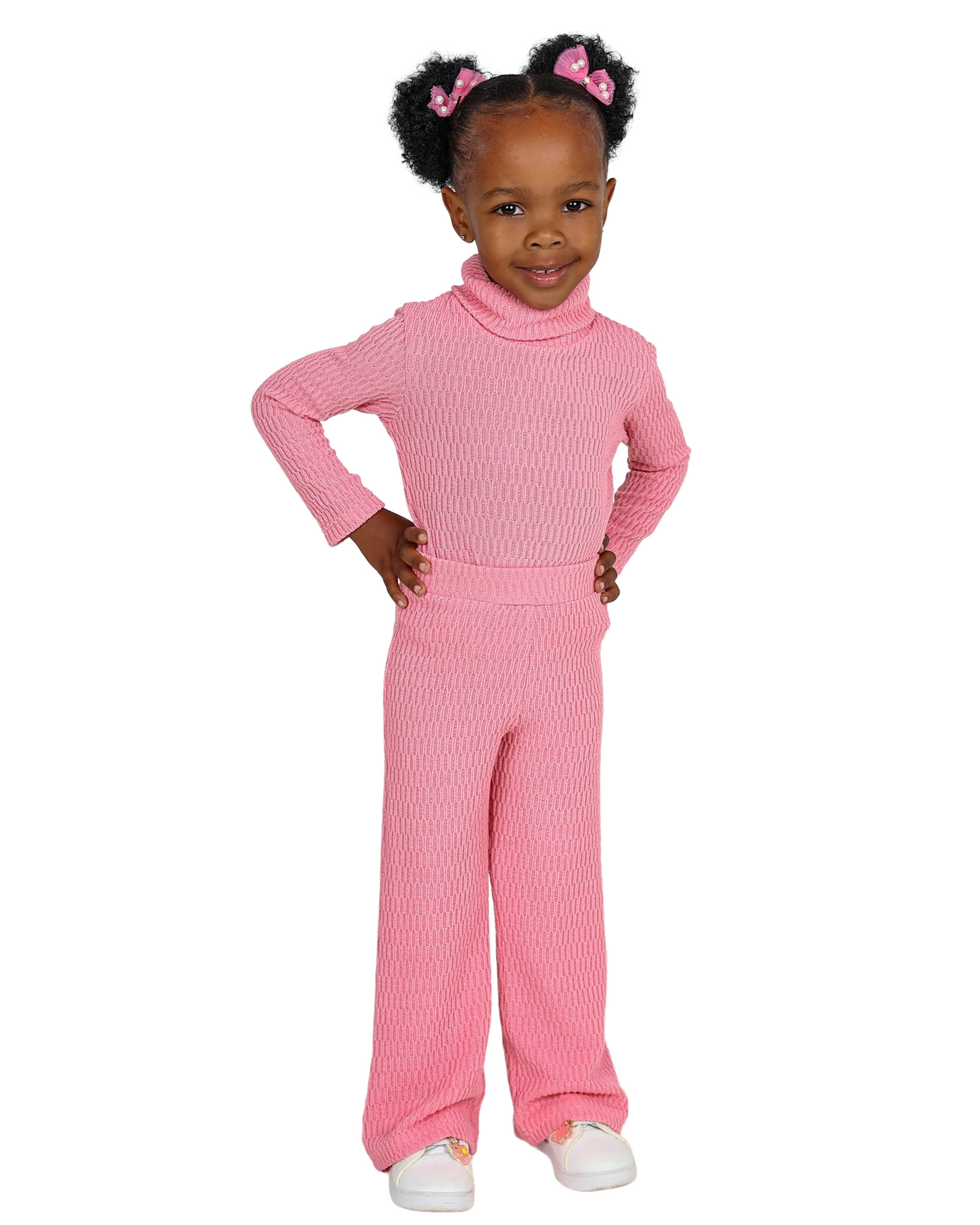 Wide Leg Pink Jacquard Legging