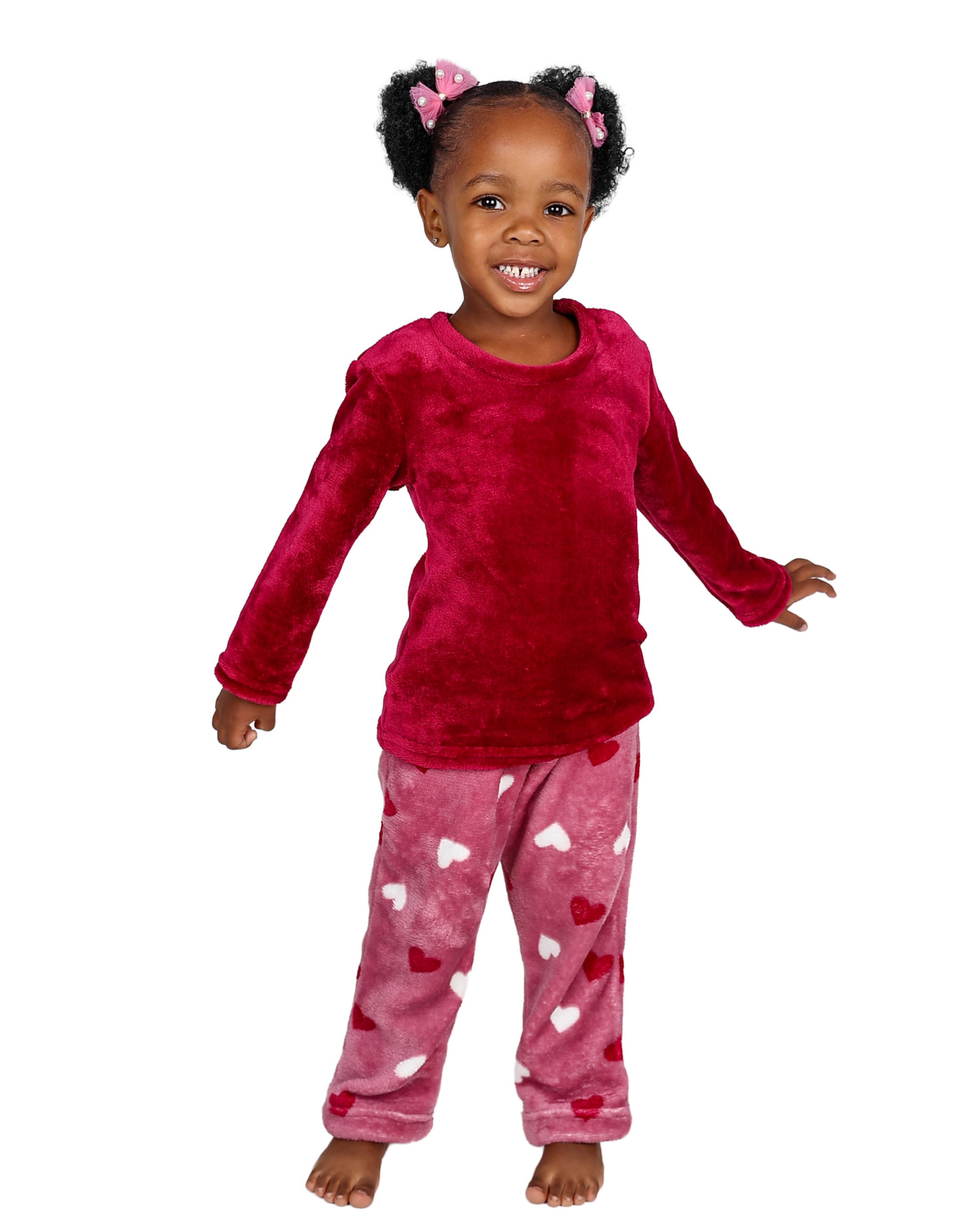 BBE PJ WINTER MULTIHEARTS PINK