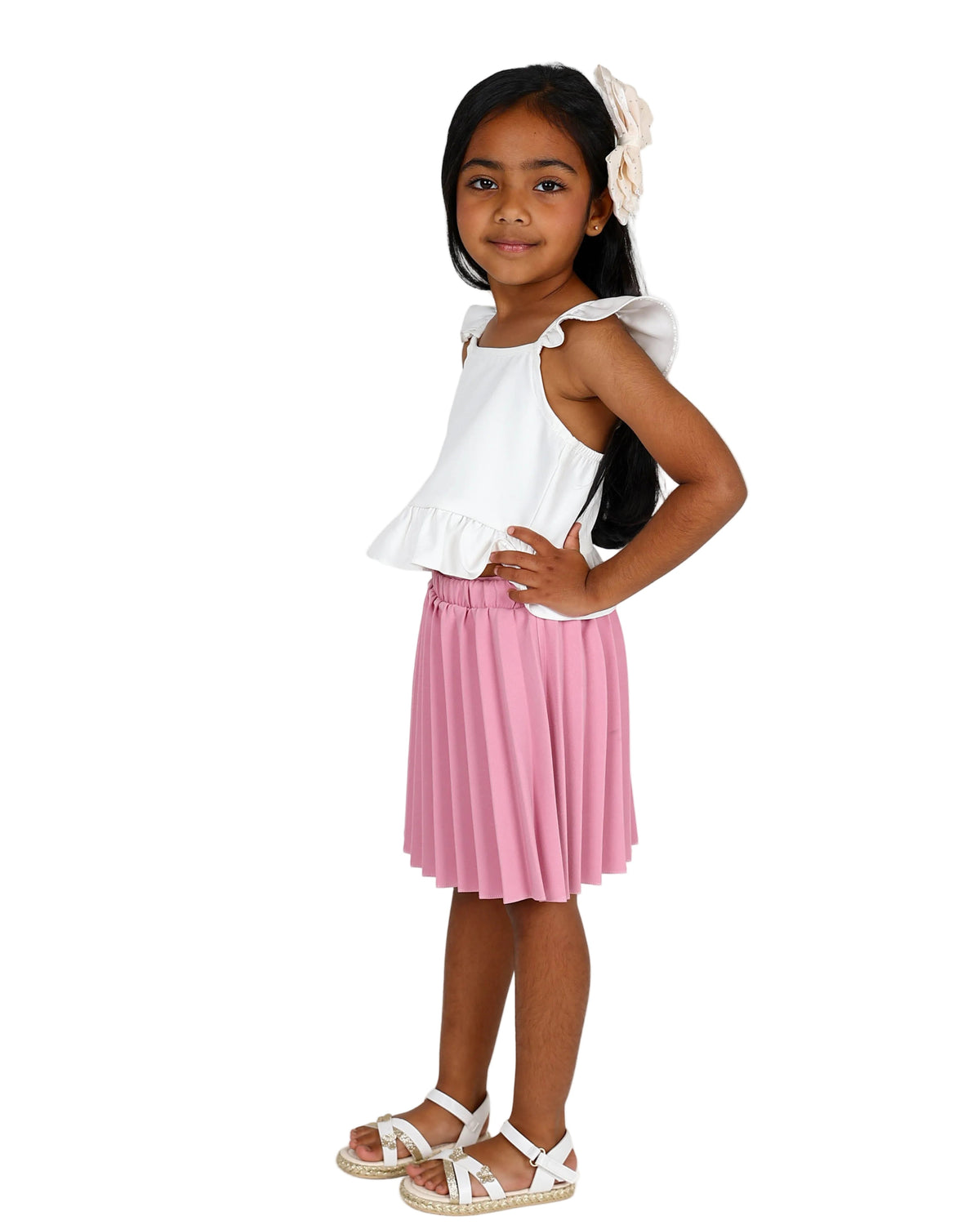 Knee Length Pleated Skirt