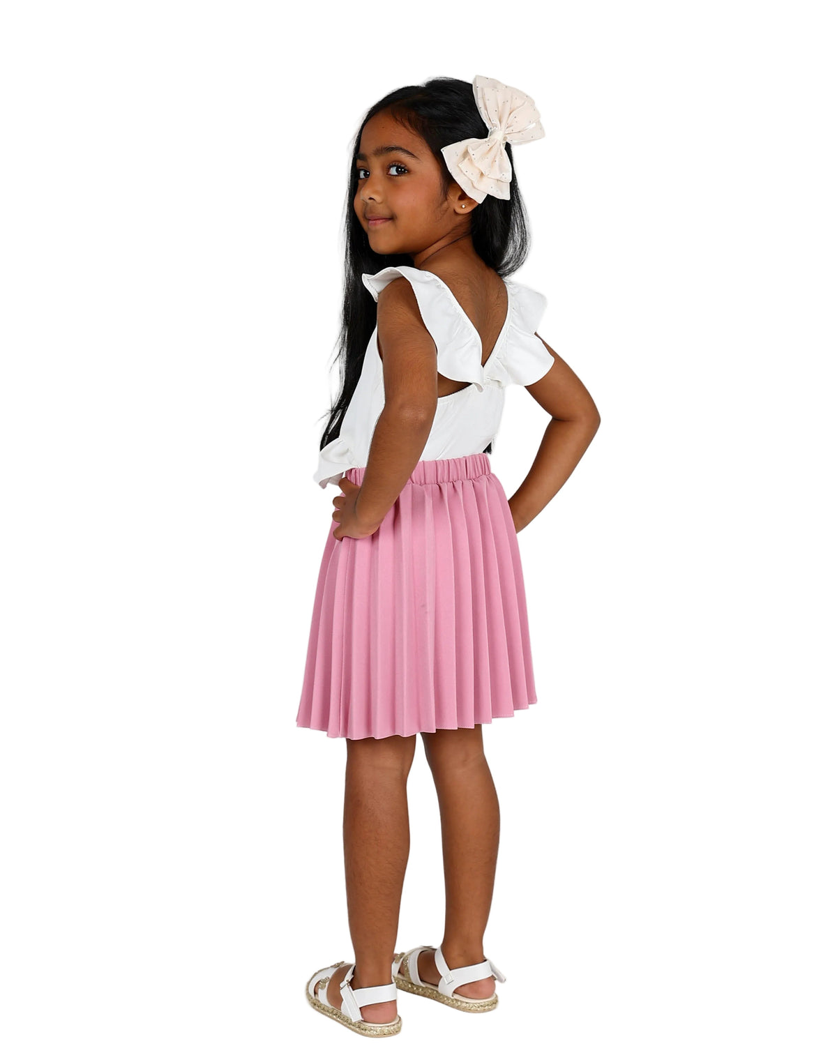 Knee Length Pleated Skirt