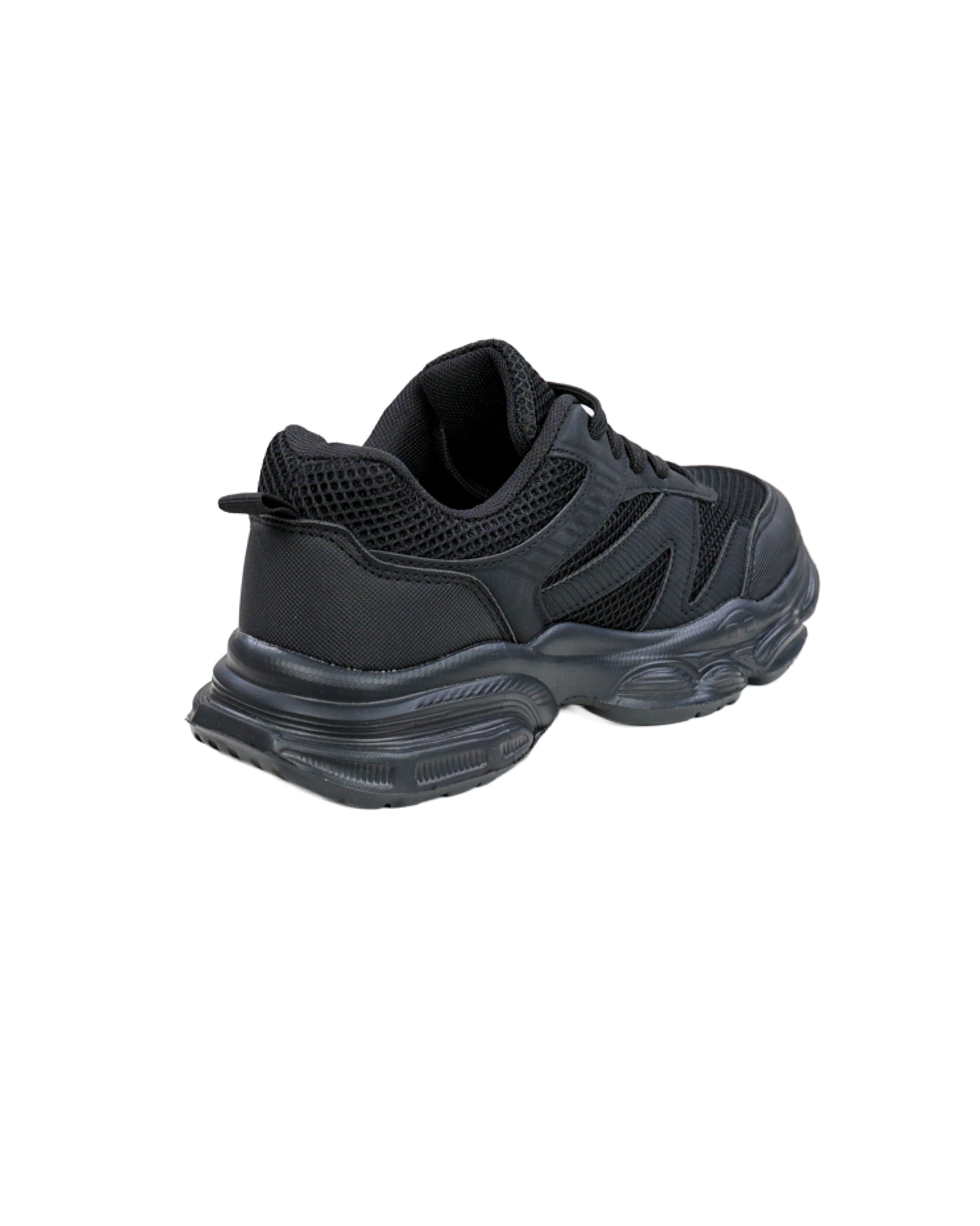 Boys Lace Up Mesh Inset Chunky Trainer