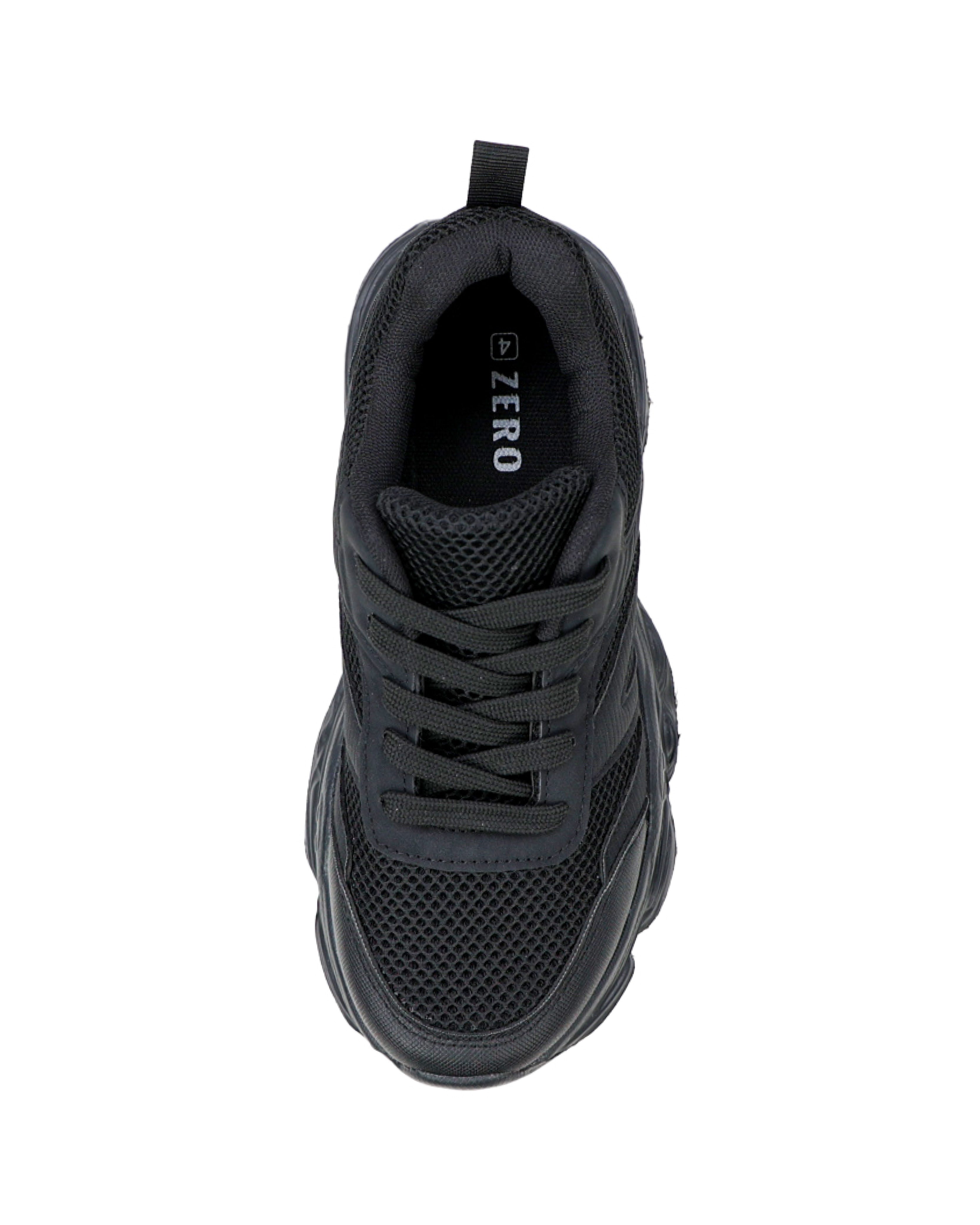 Boys Lace Up Mesh Inset Chunky Trainer