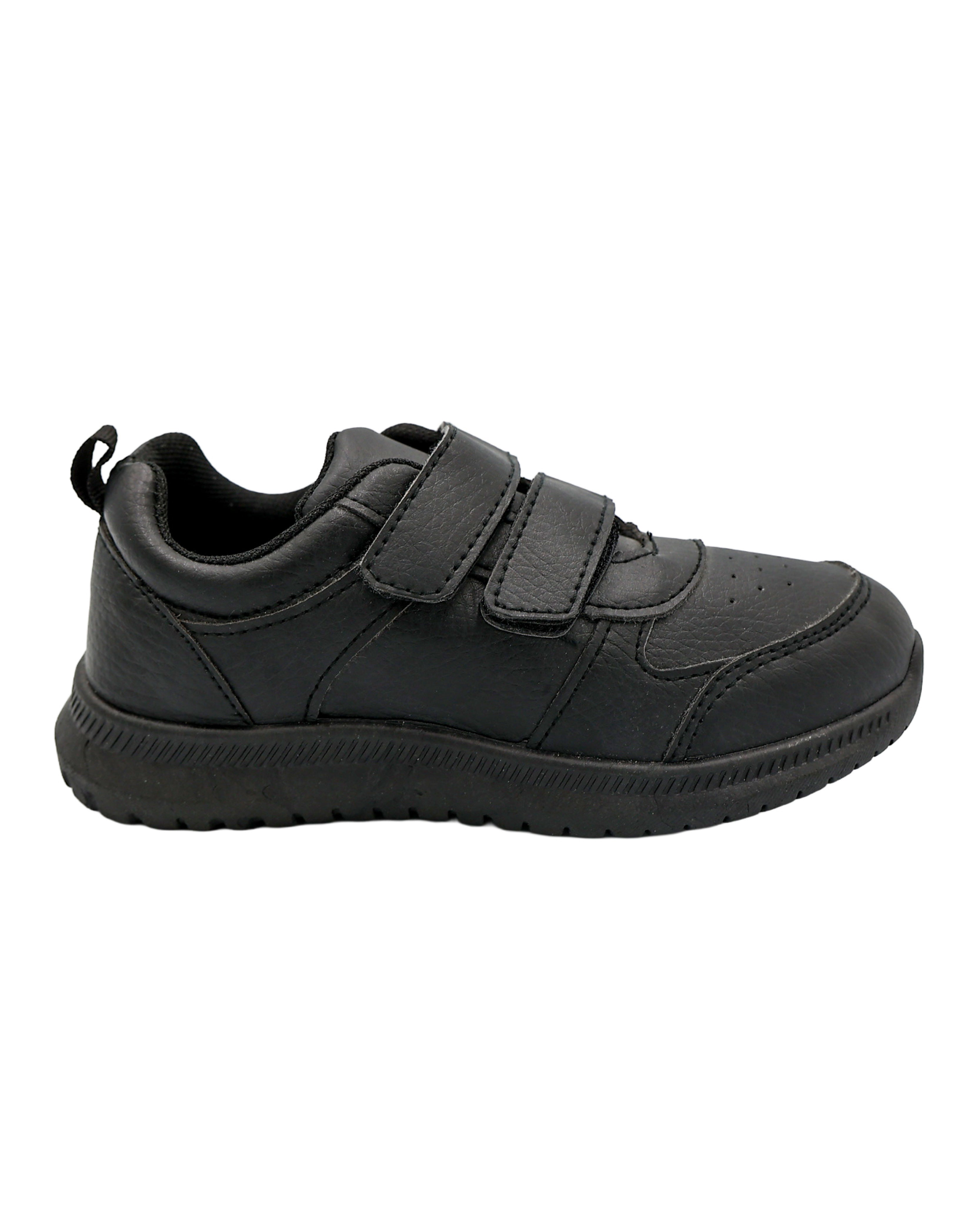 Boys Black Velcro Basic Trainers