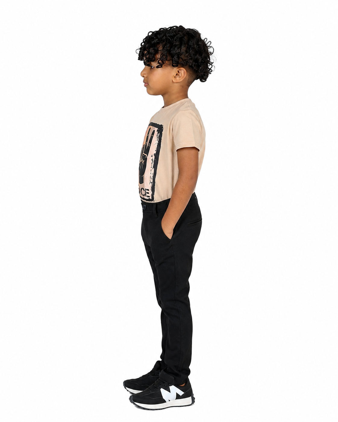 Black Slim Fit Stretch Cotton Chinos