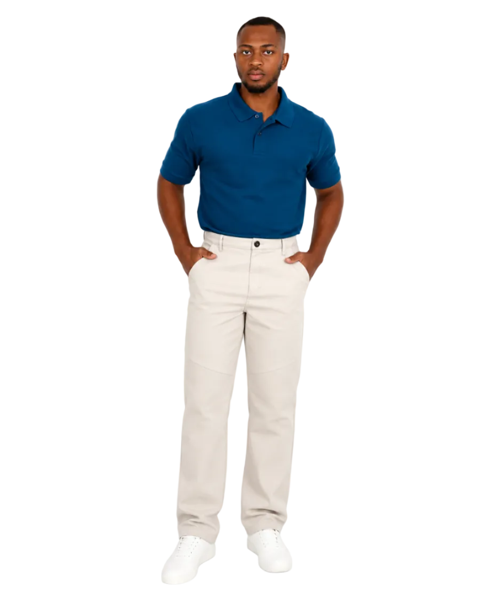 Straight Leg Stone Casual Cotton Pant