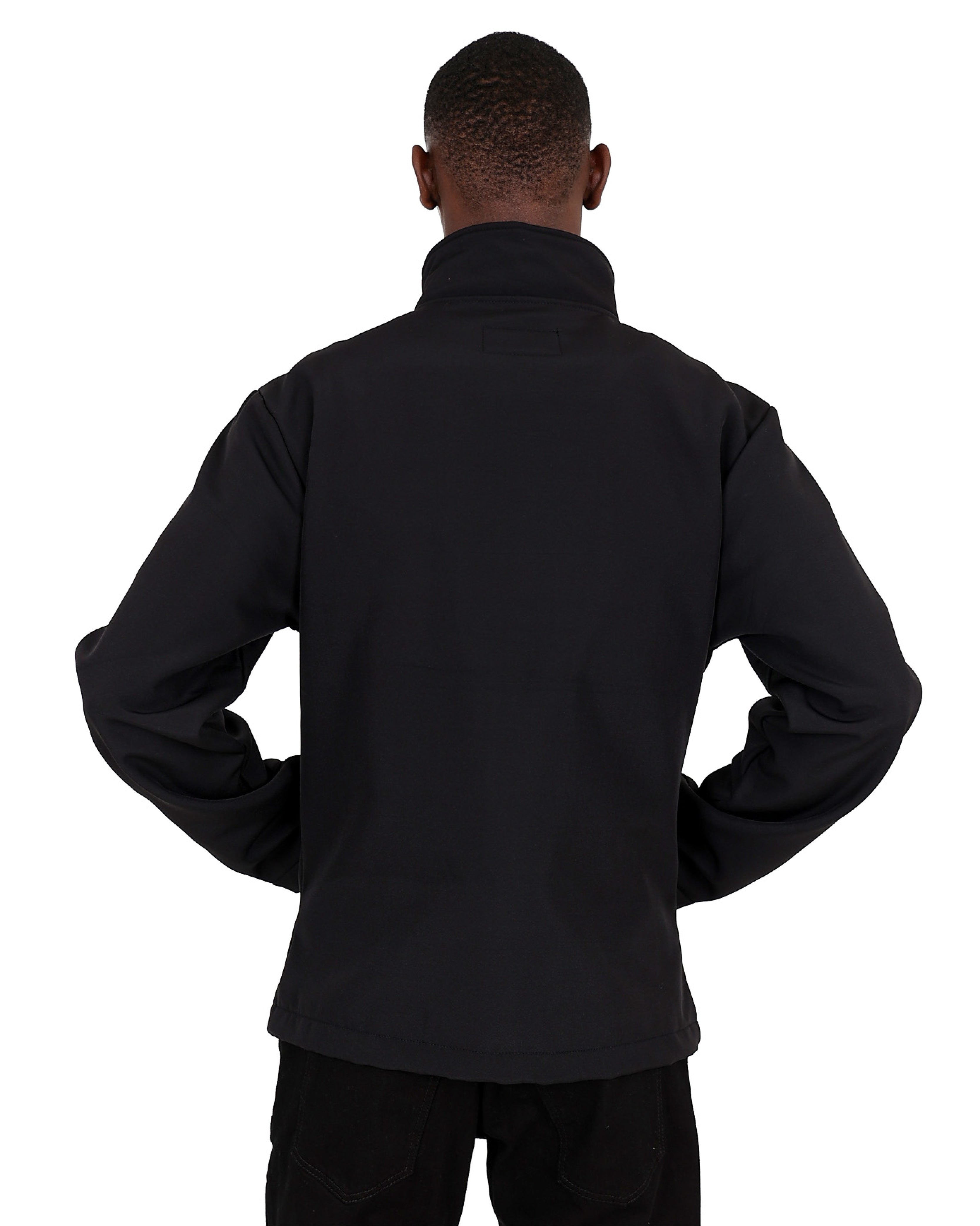 Black Bonded Fleece Softshell Jacket