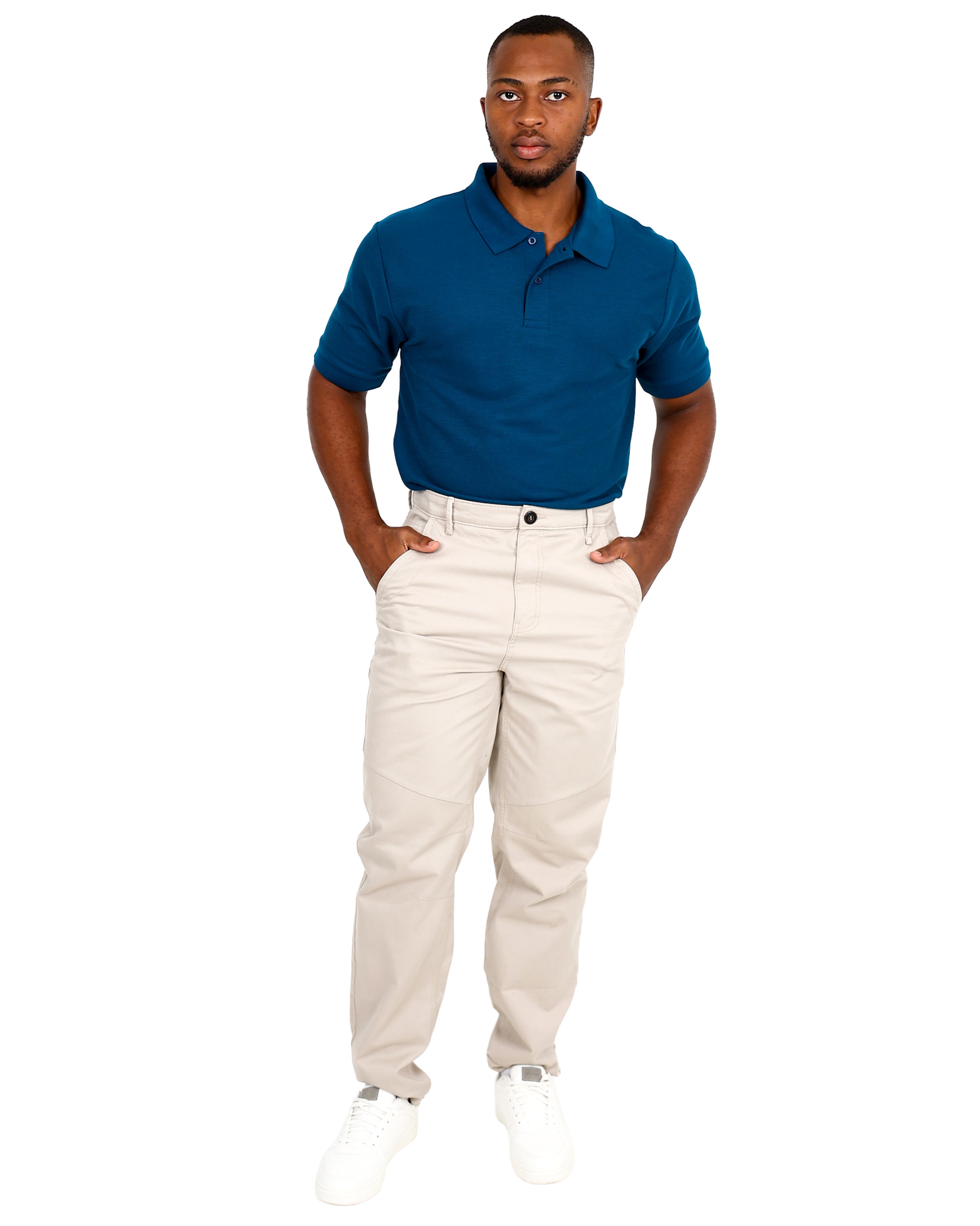 Straight Leg Stone Casual Cotton Pant