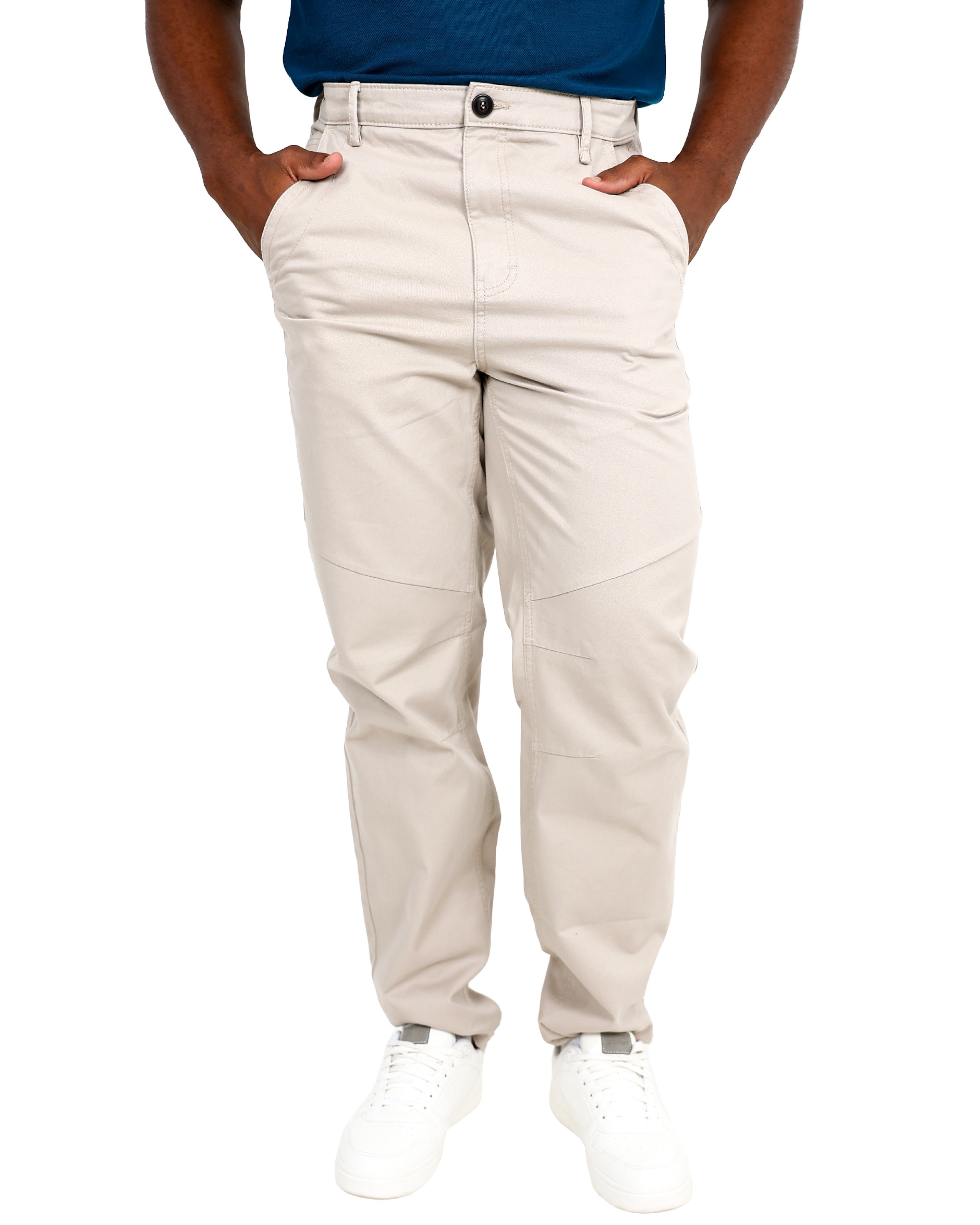 Straight Leg Stone Casual Cotton Pant