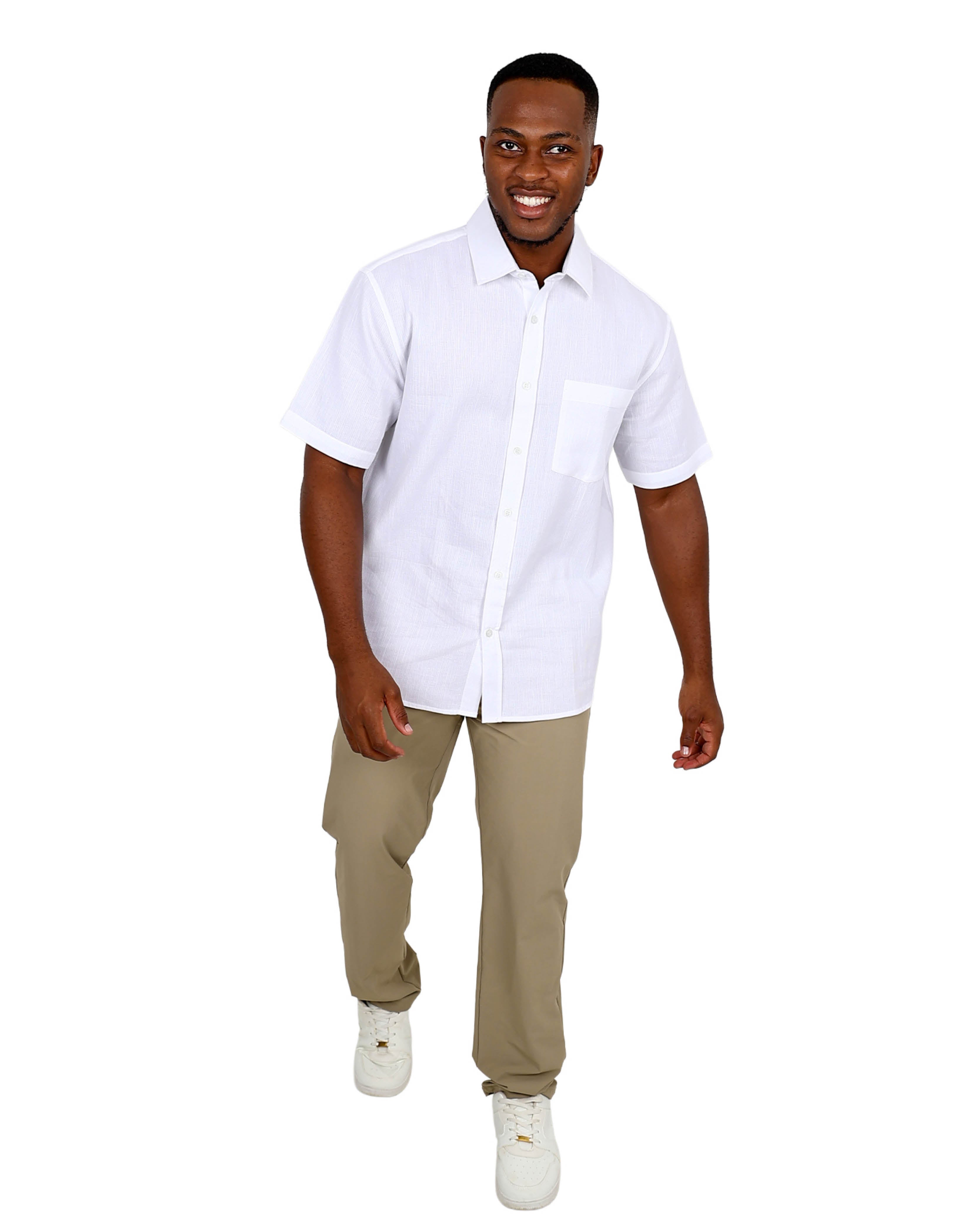 Regular Fit Elasticated Waist Beige Stretch Pants