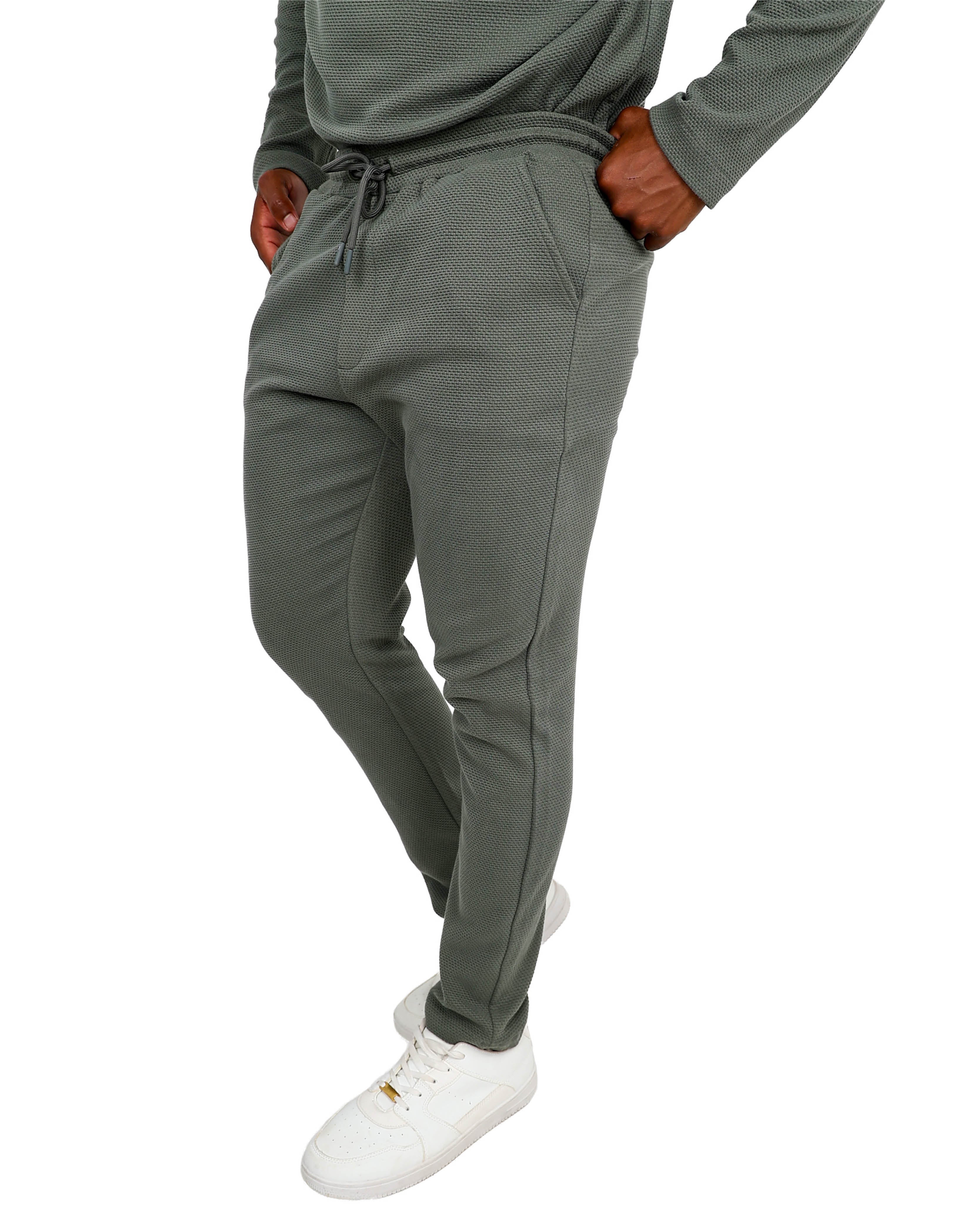 Fatigue Tapered Leg Basket Weave Cotton Active Pant