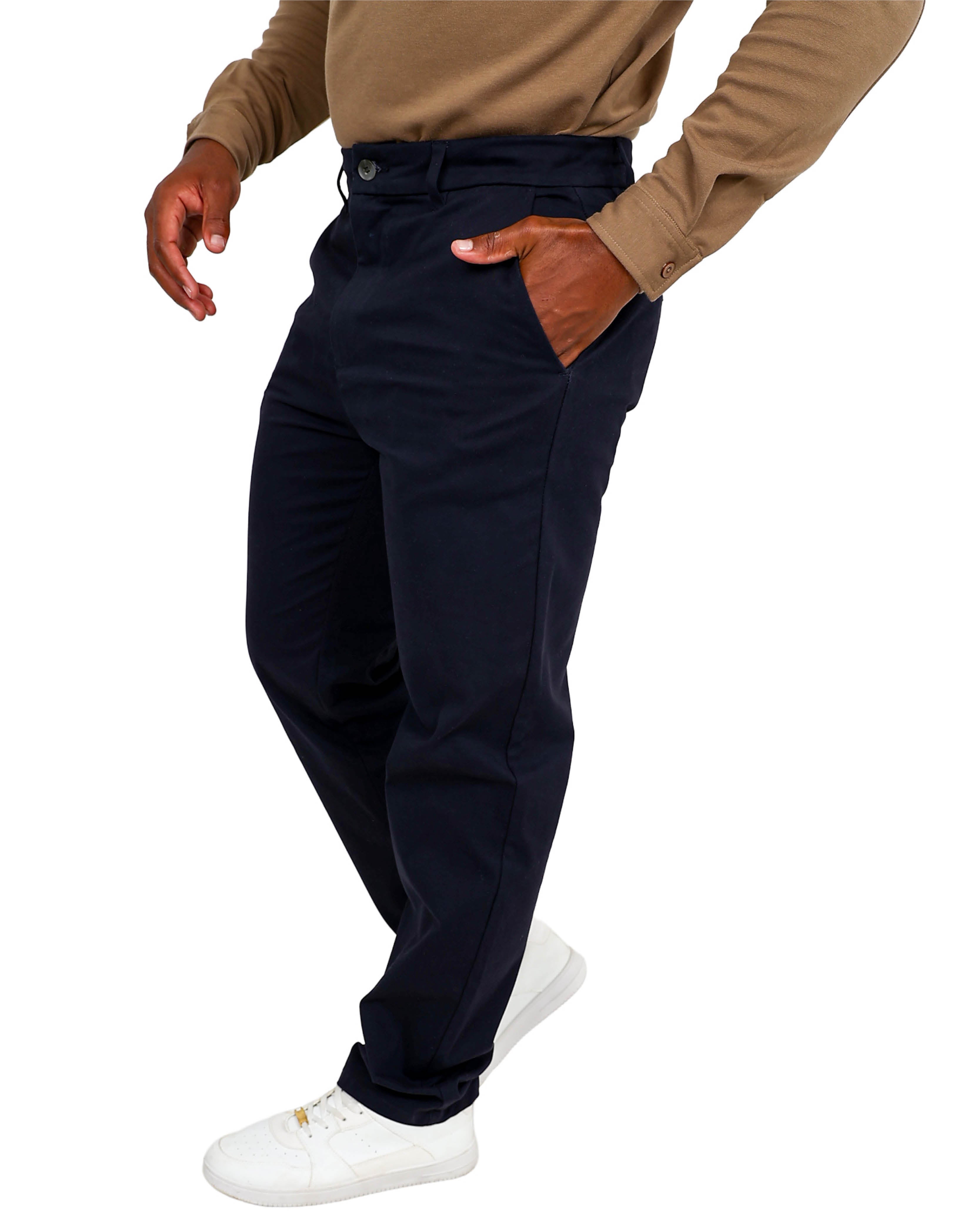 Straight Leg Dark Navy Stretch Chino
