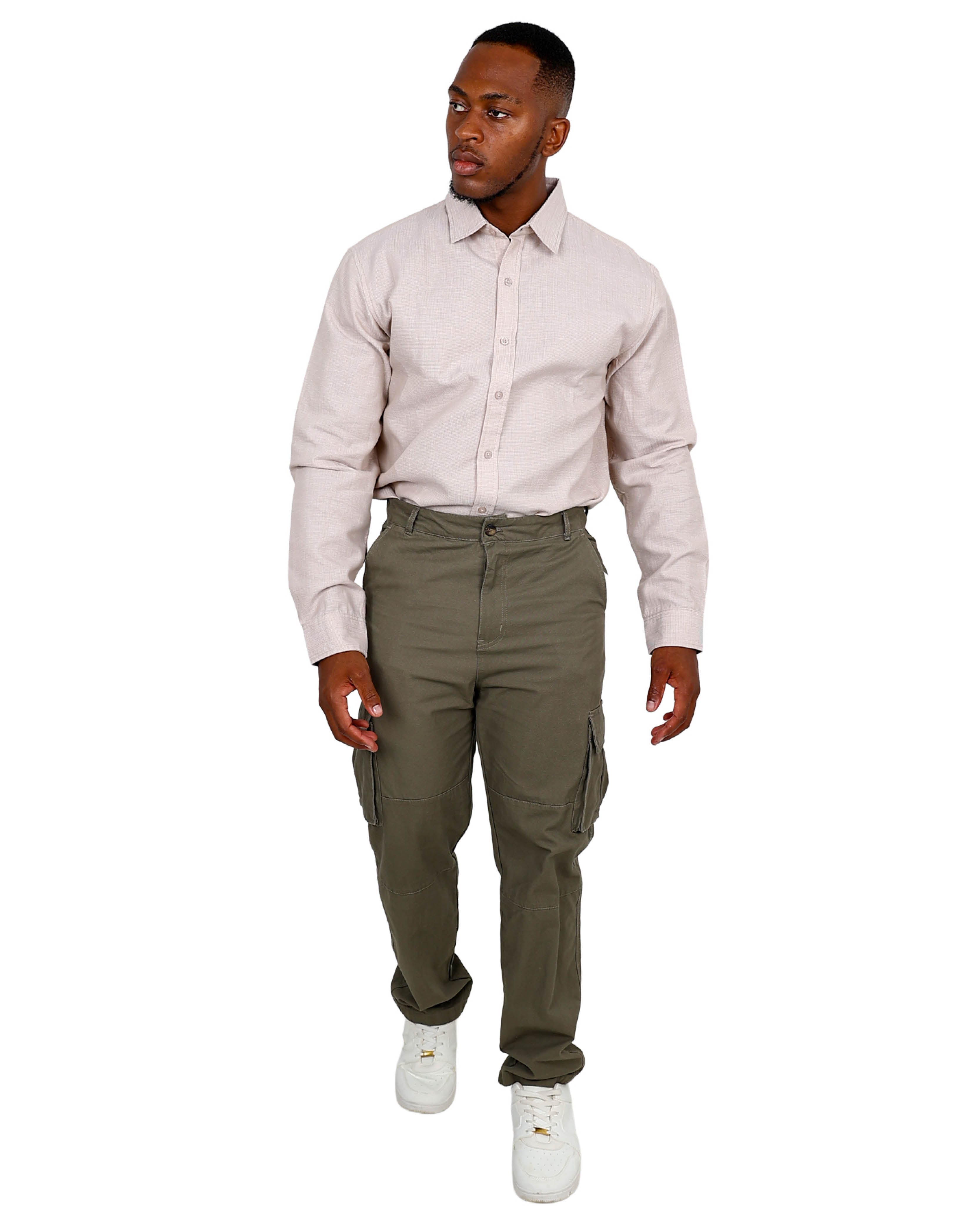 Straight Fit Fatigue Stretch Cargo Pants