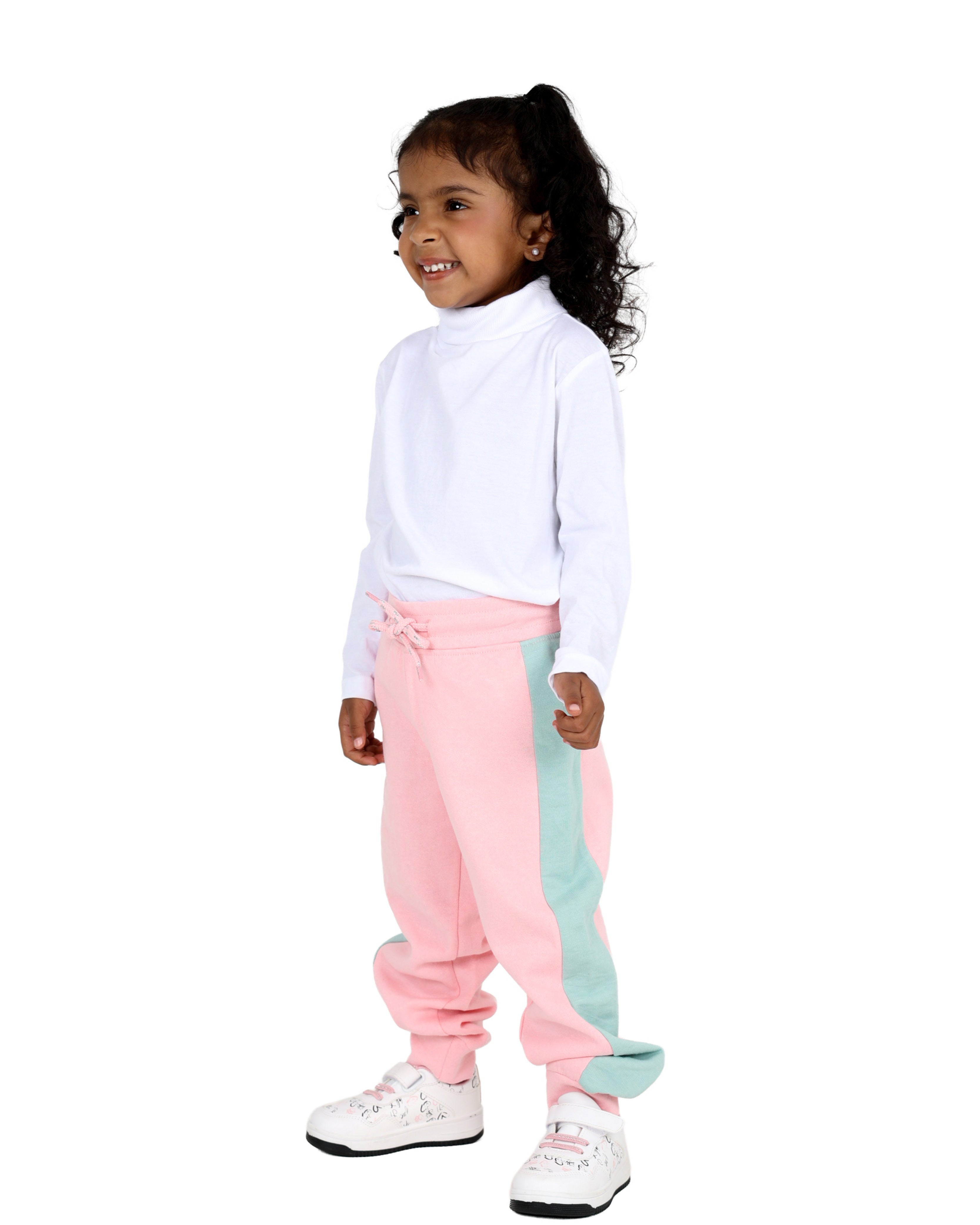 2 Pack Pink & Grey Mélange Trackpants Set