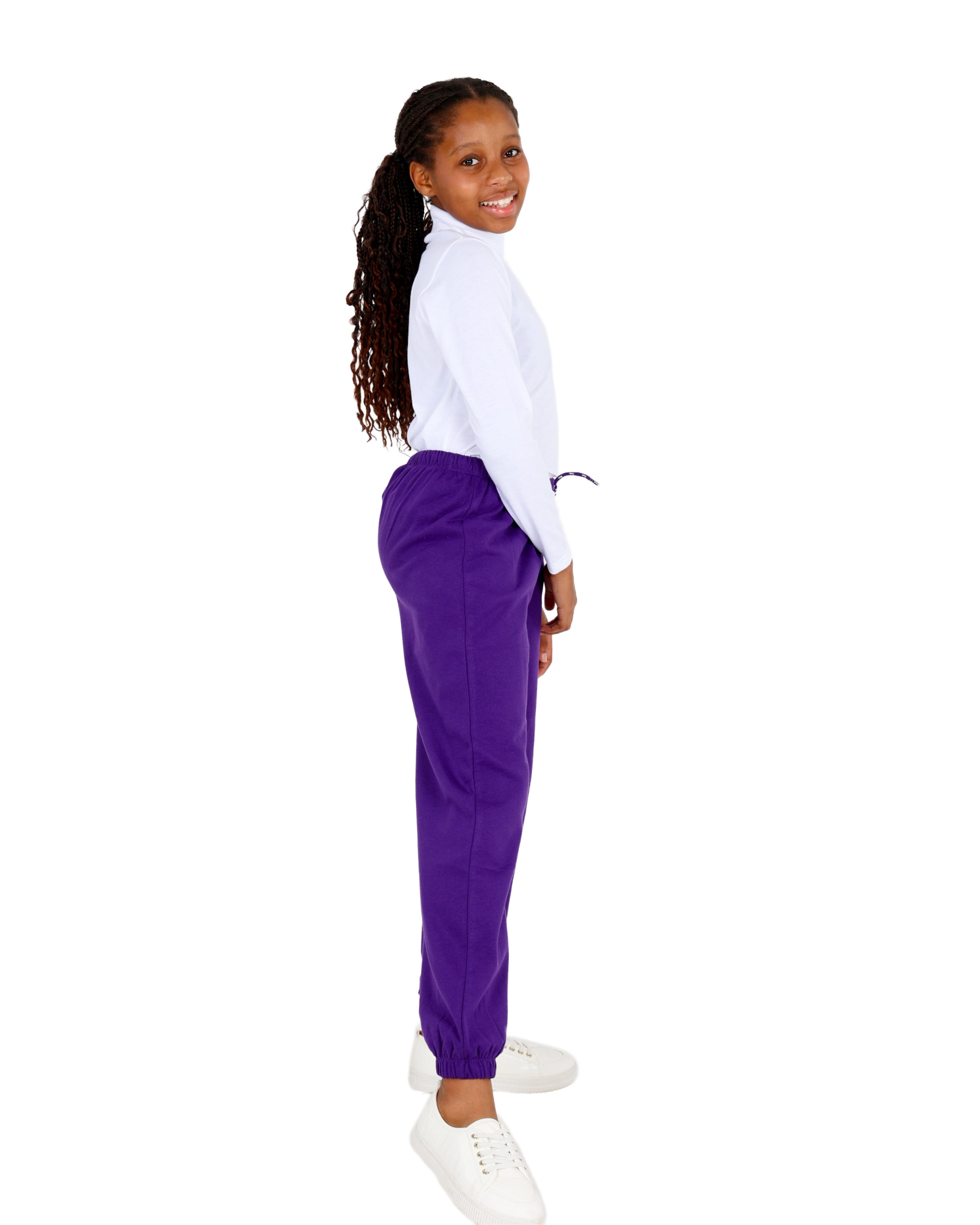 Purple Baggy Active Pants