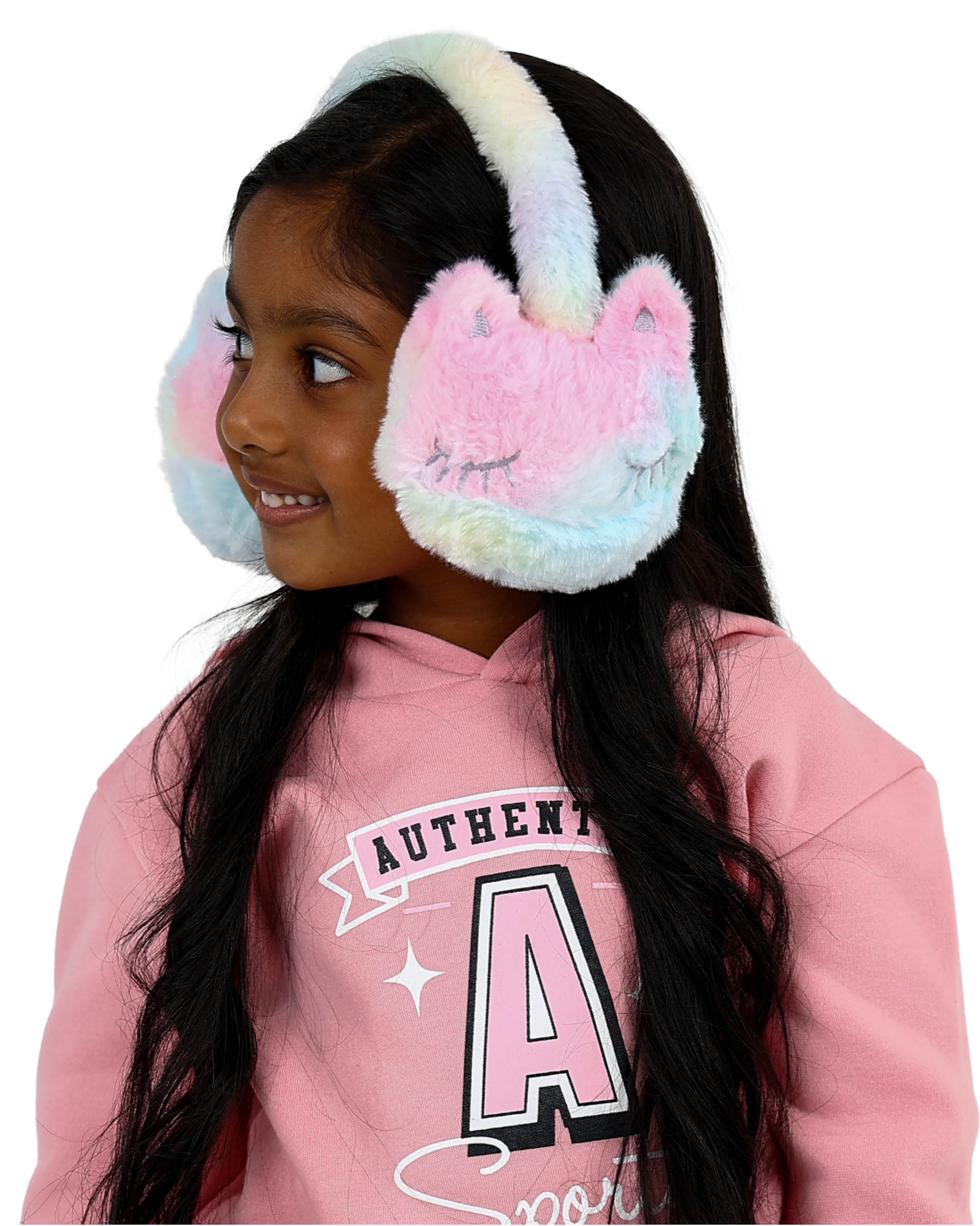 Rainbow Plush Cat Earmuff