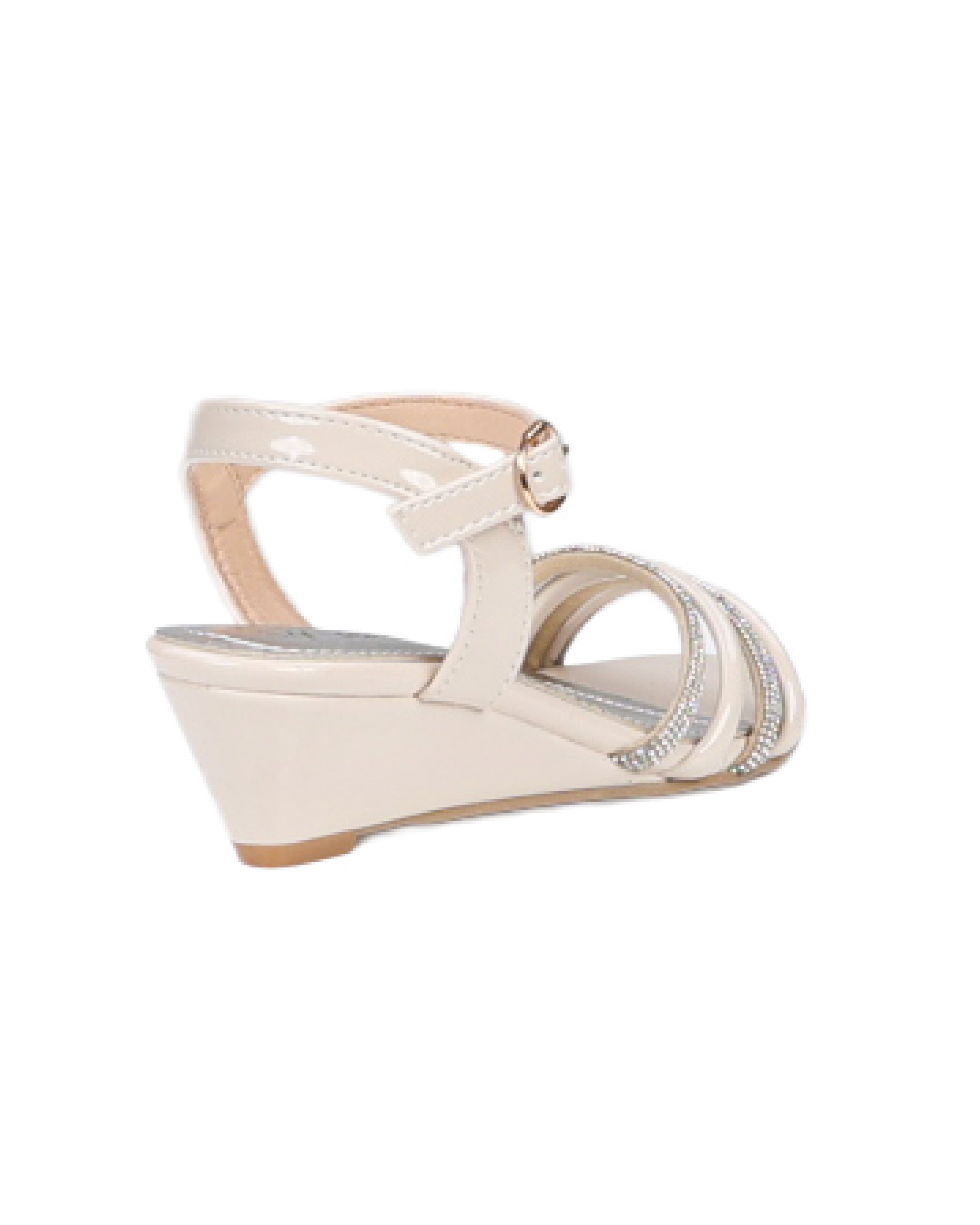 Girls Diamante Strap Wedge Sandal