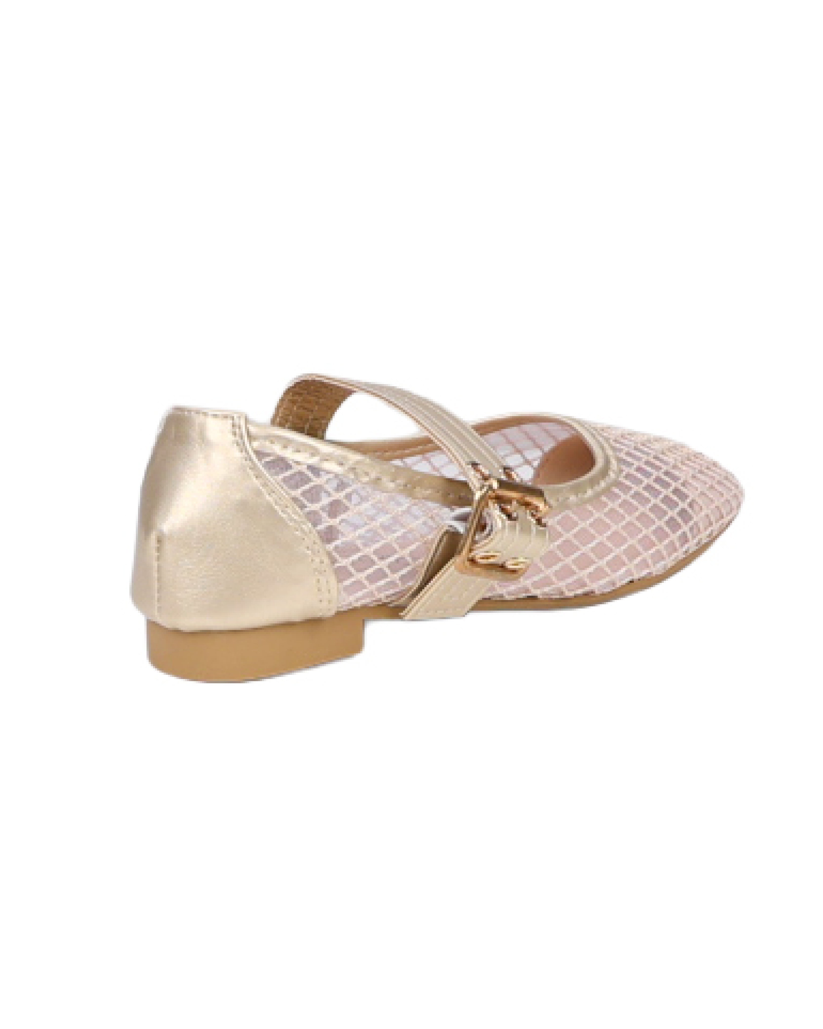 Girls Diamond Mesh Formal Pumps