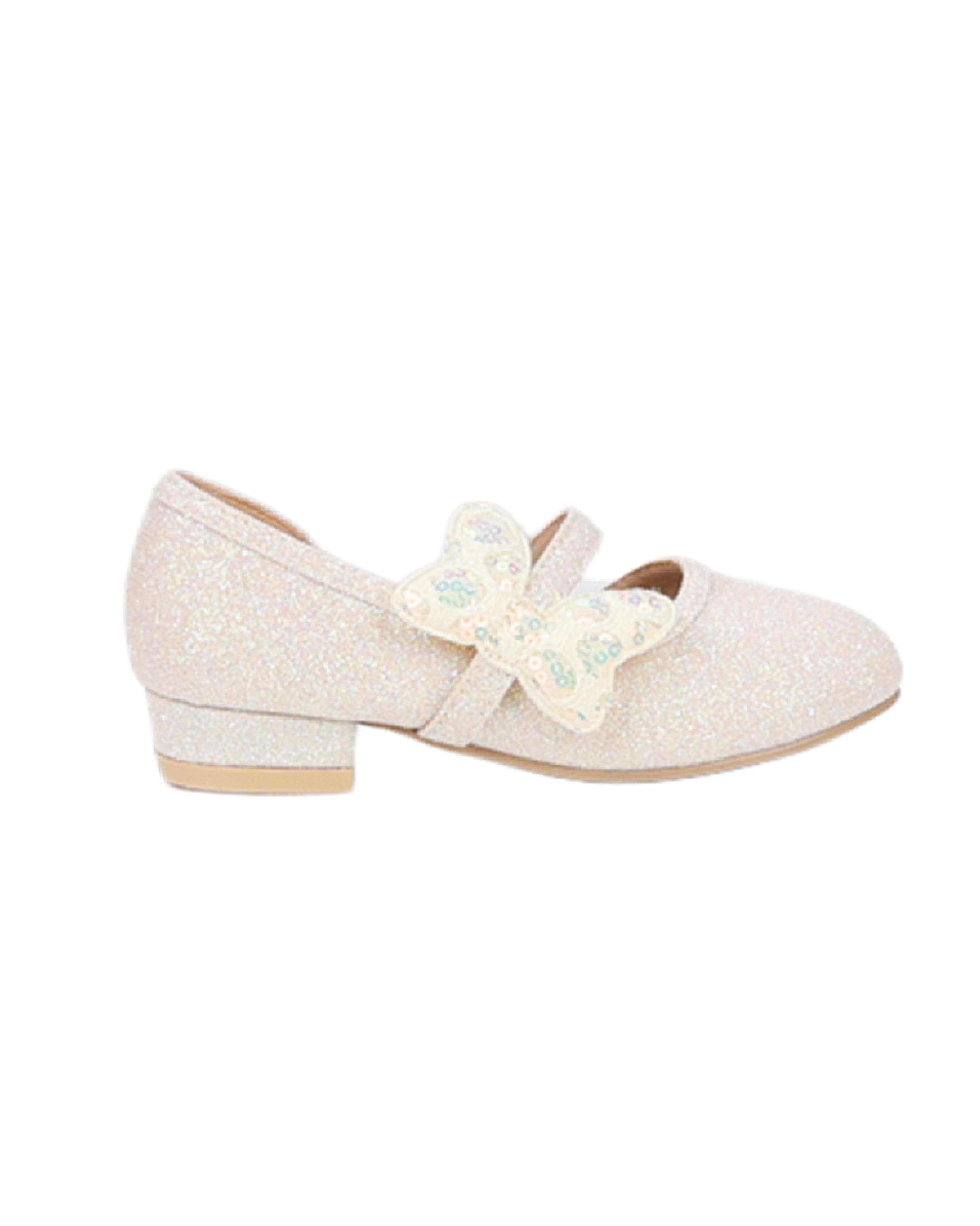 Girls Statement Bow Detail Block Heel Pump