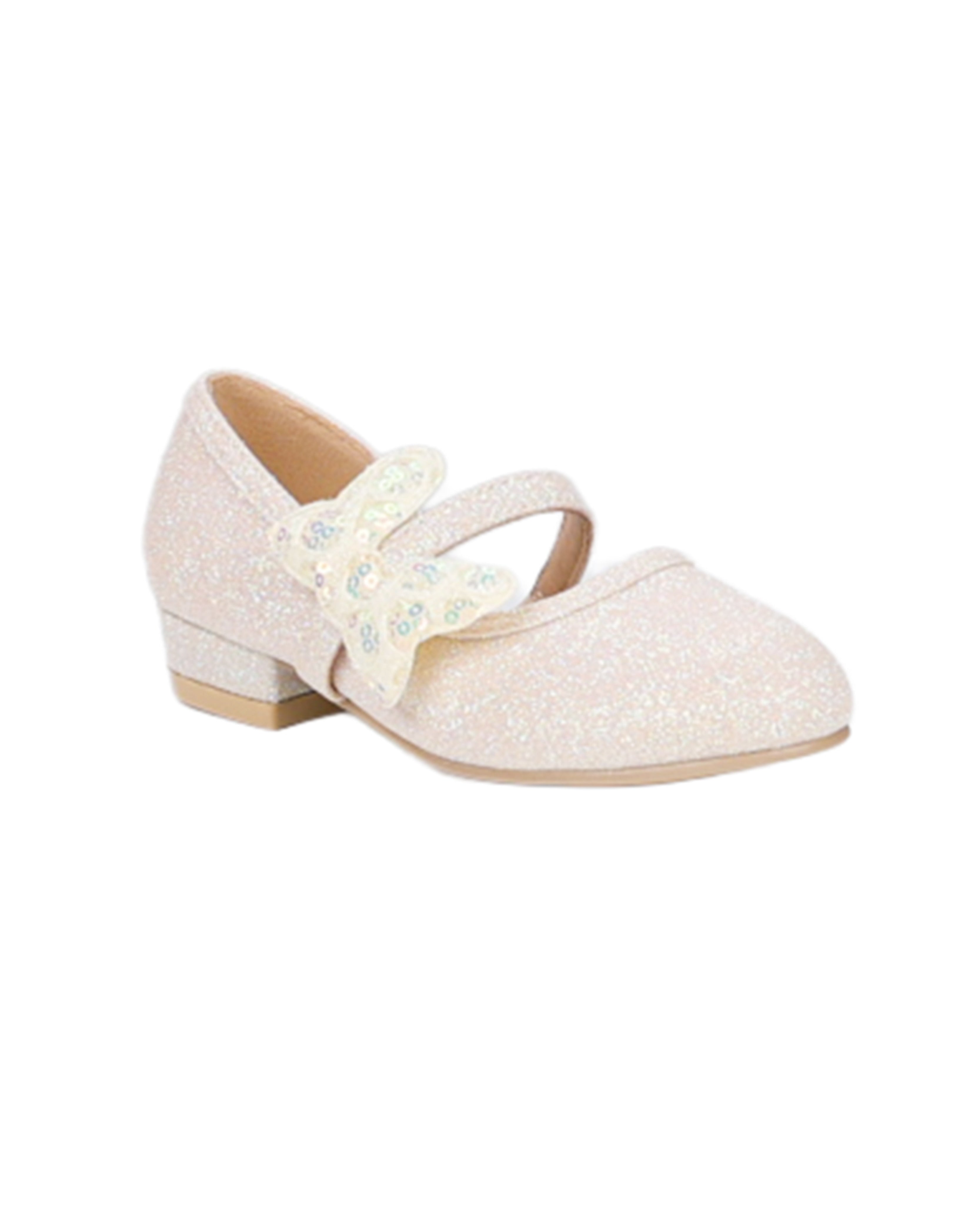 Girls Statement Bow Detail Block Heel Pump