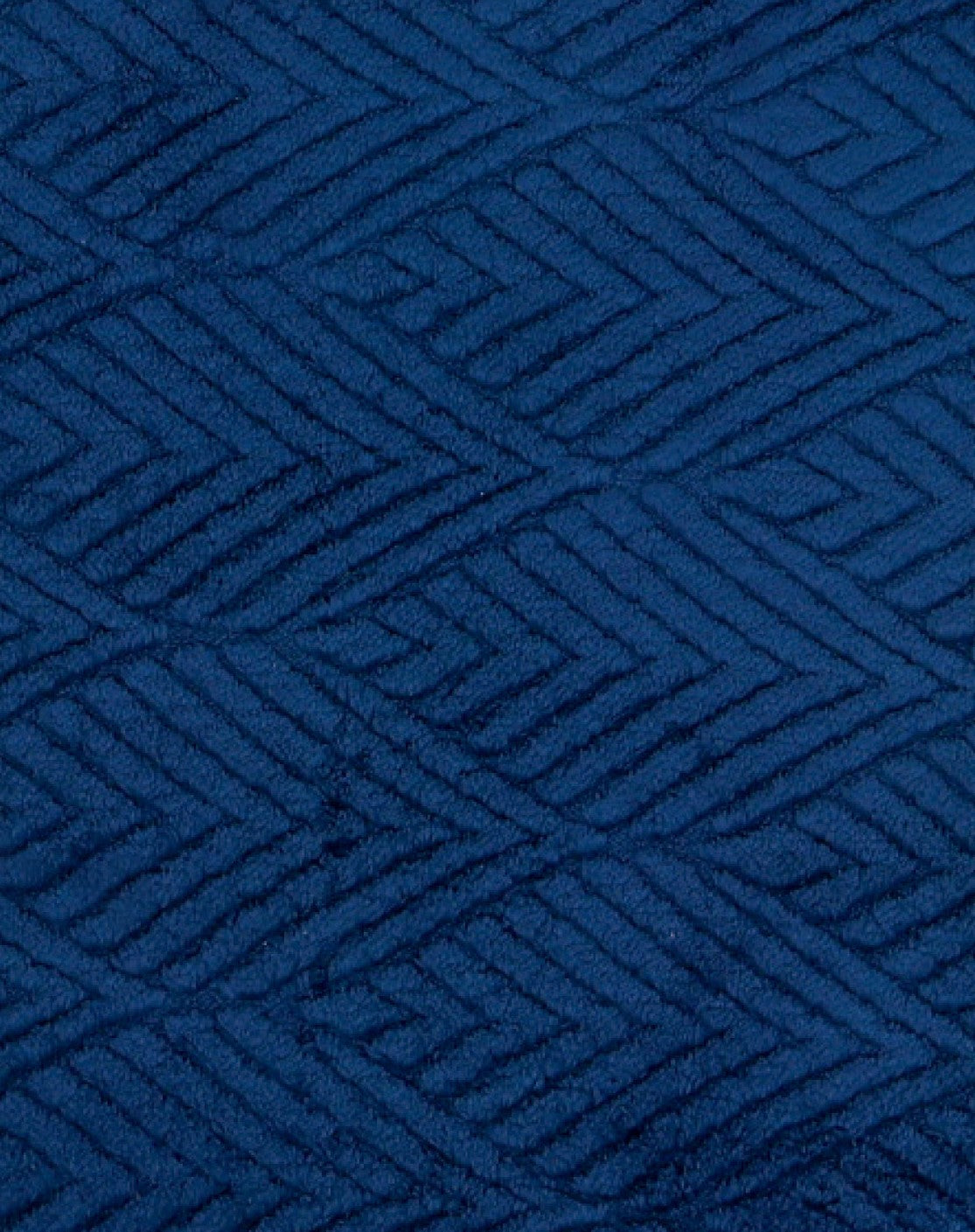 Navy Embossed Leaf Bath Mat